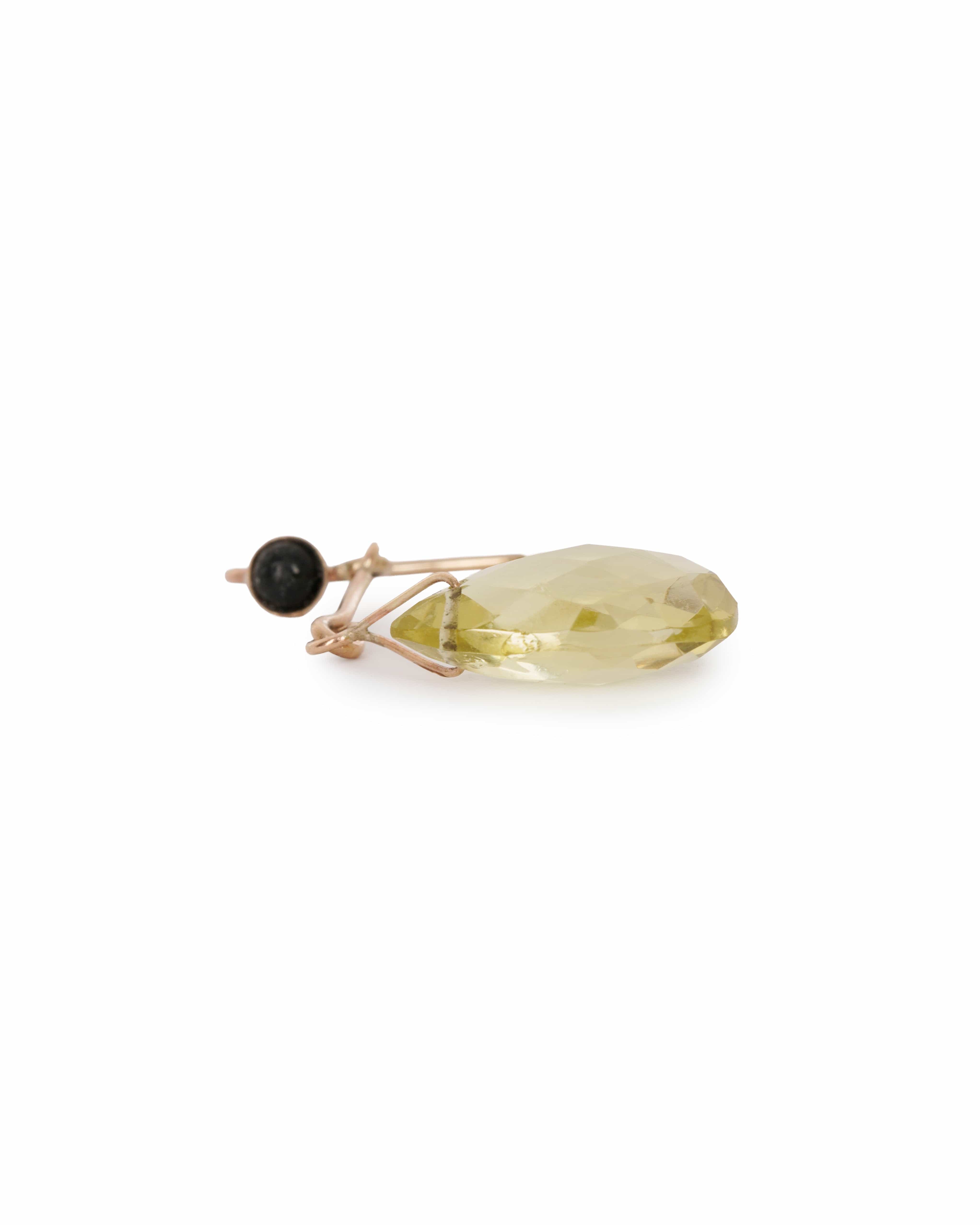 Luxury Promise 9 ct gold citrine drop earrings ALTC0513