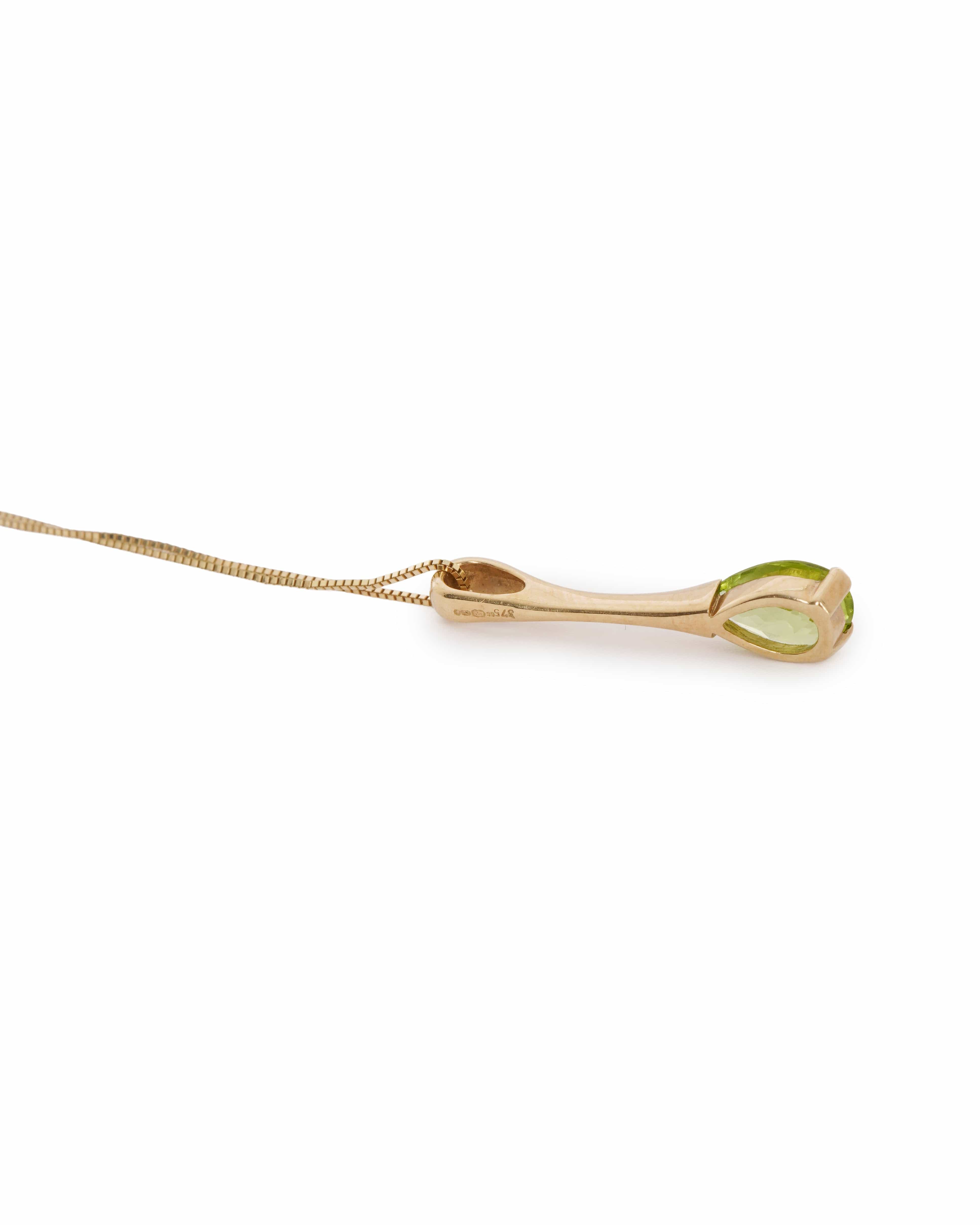 Luxury Promise 9 ct vintage peridot necklace ALTC0506