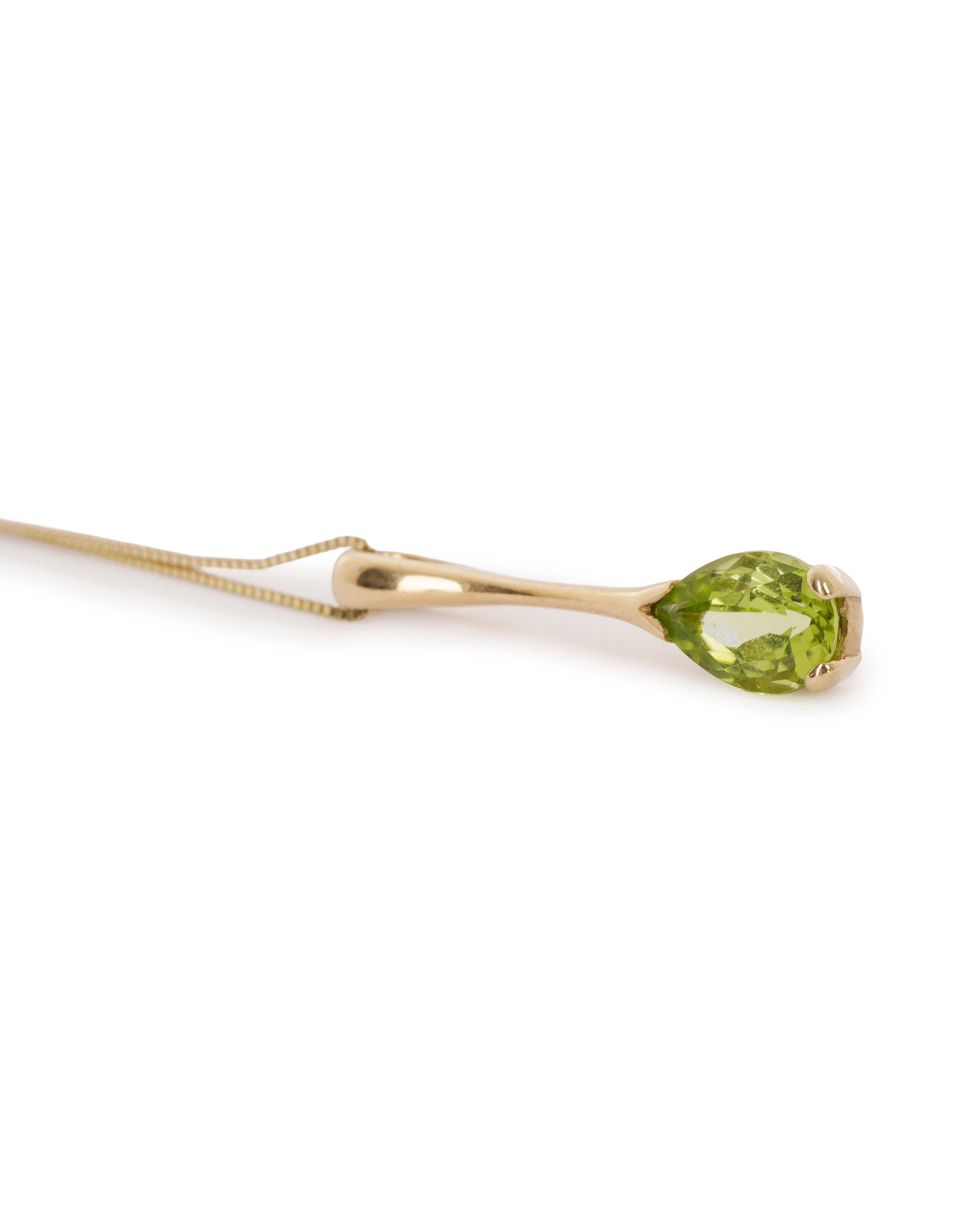 Luxury Promise 9 ct vintage peridot necklace ALTC0506