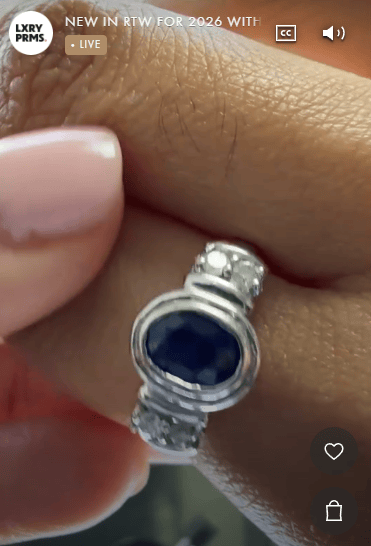 Luxury Promise 9 ct white gold and sapphire ring ALTC0502