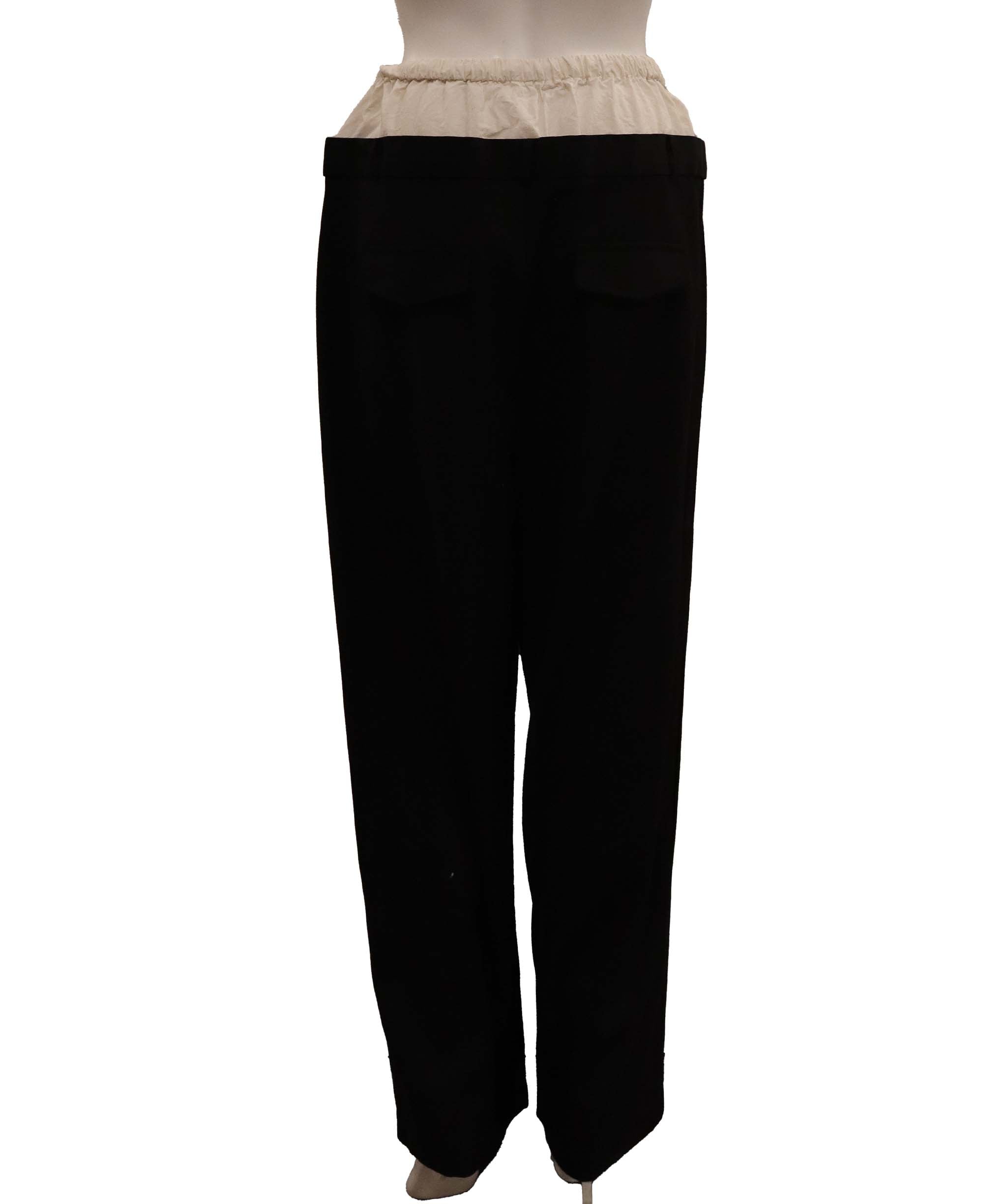 Luxury Promise AF Ultra Black Pleated wide-leg trouser Medium size DXBCS0723