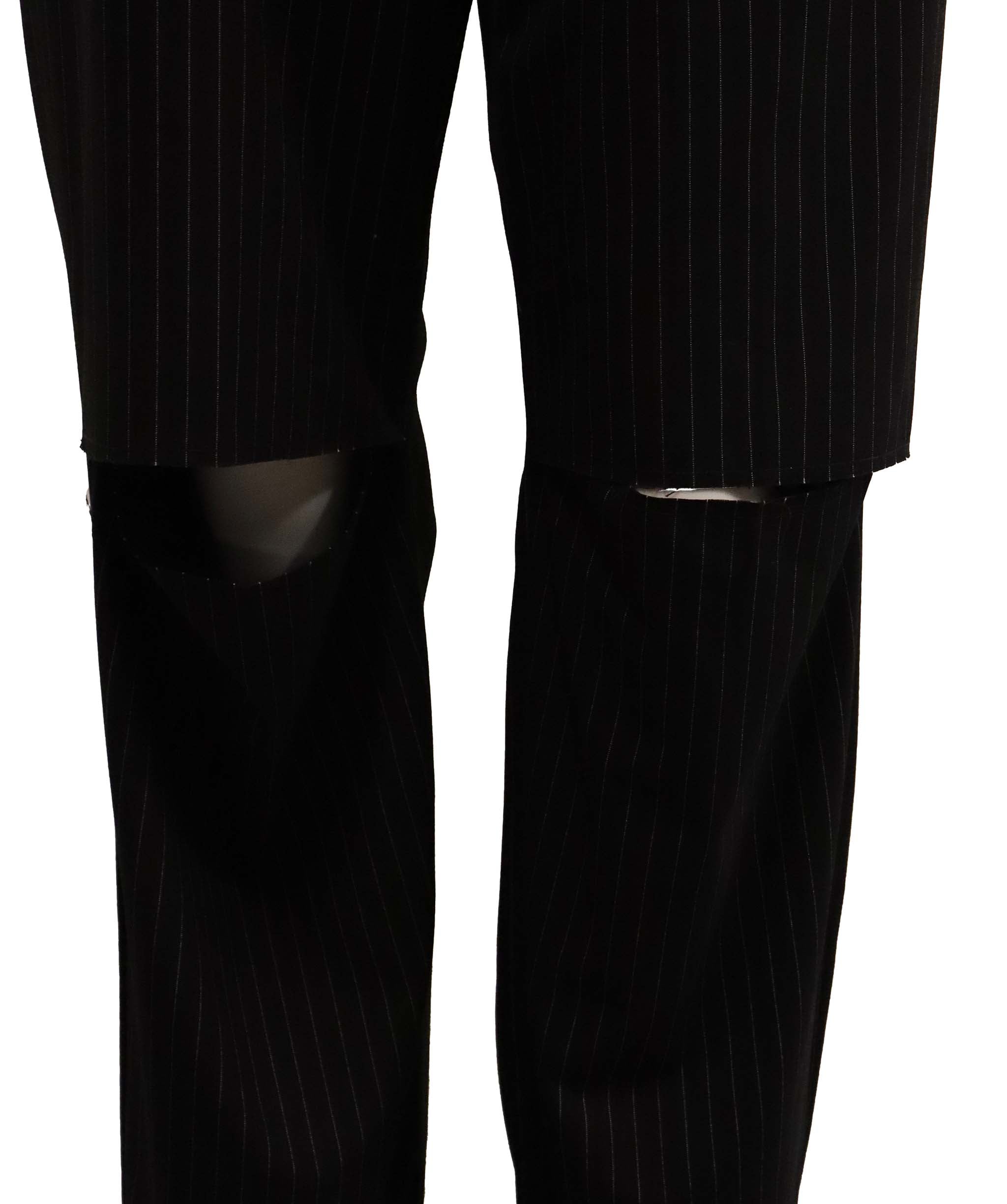 Luxury Promise Ameri Black Stripe trousers - Medium DXBCS0720