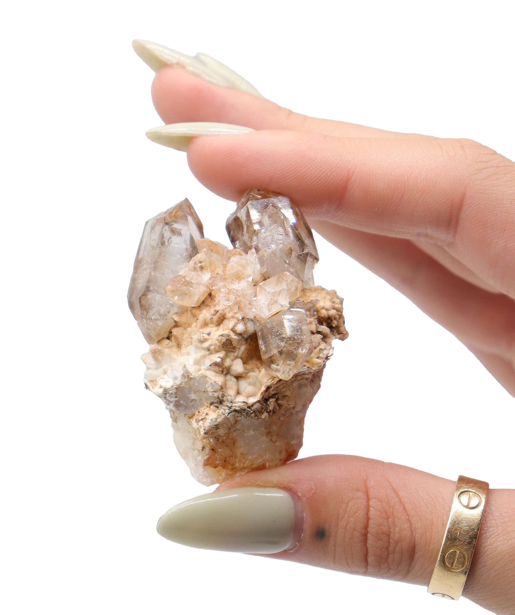 Luxury Promise Ancient Skeletal Quartz Crystal from Namibia RDC0183