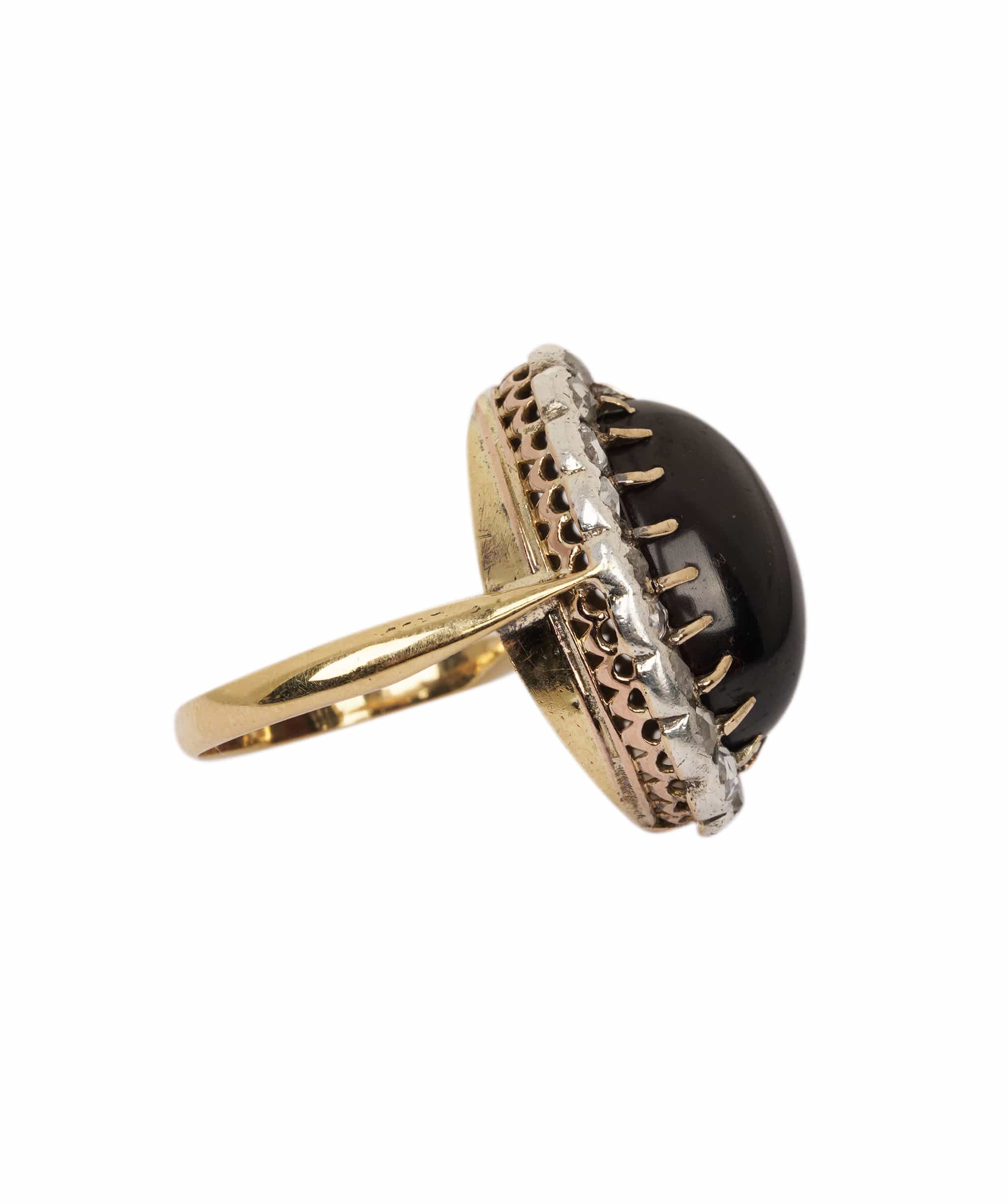 Luxury Promise Antique Garnet & Diamond Cluster Ring WA24536