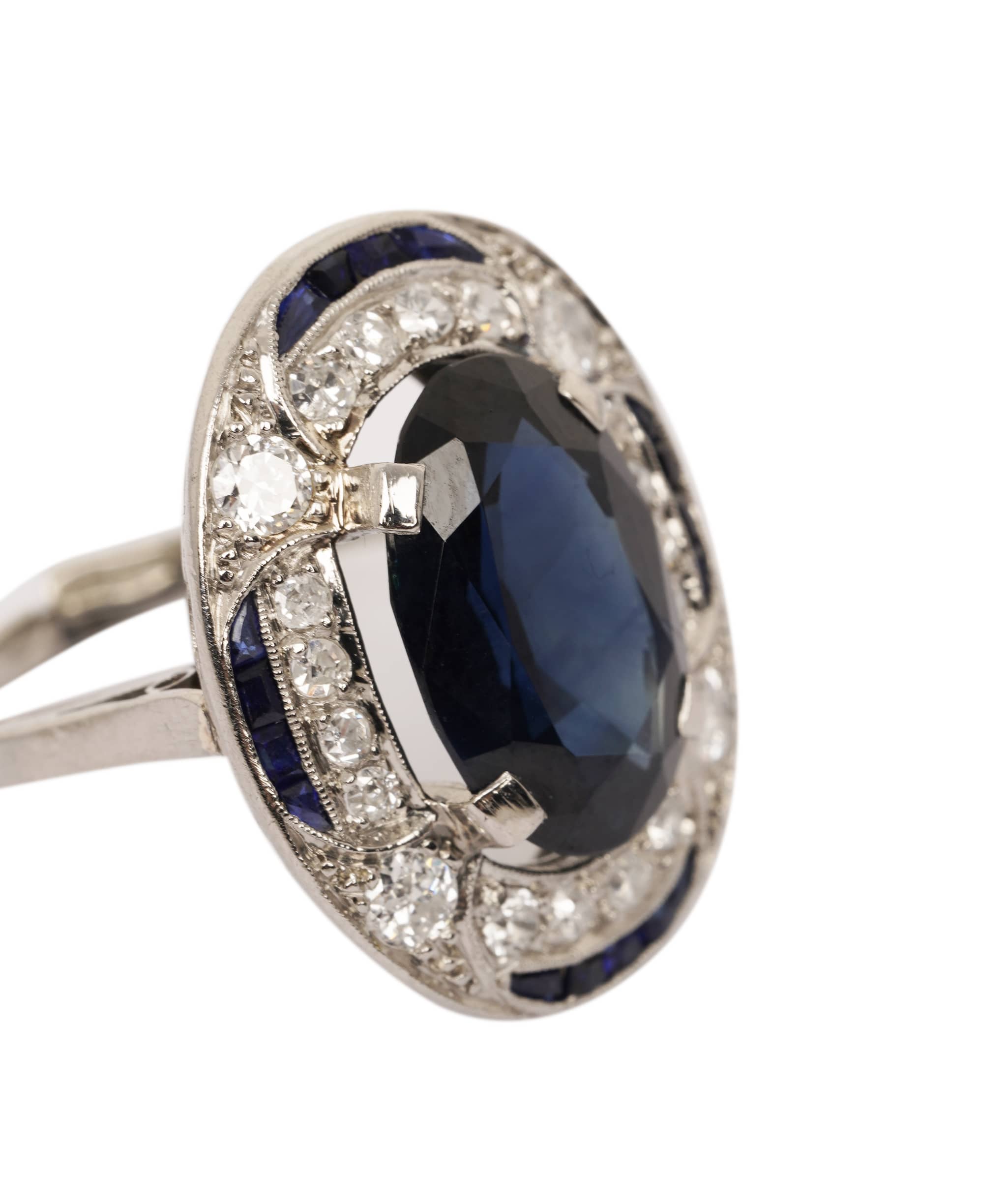 Luxury Promise Art Deco Sapphire and Diamond Ring WA24935