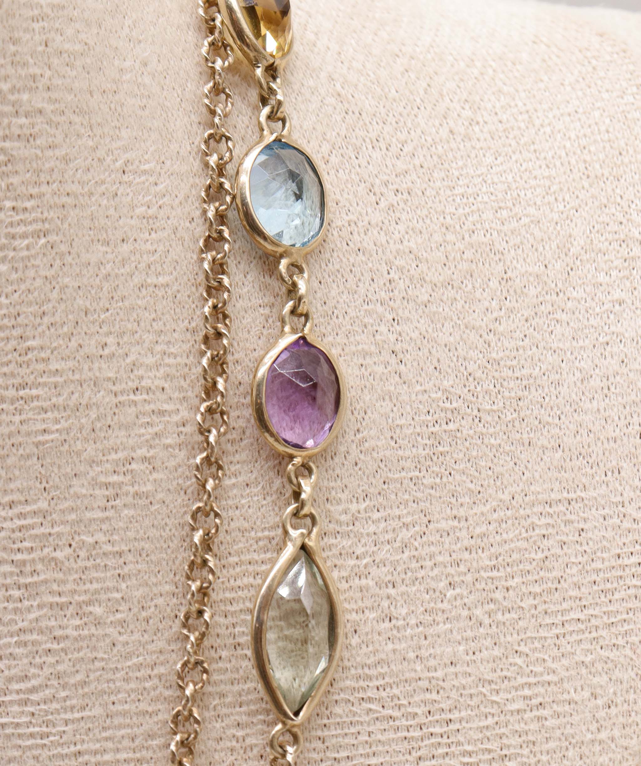 Luxury Promise Artisanal Multicolored Stone Satouir in Silver DXBCS2217