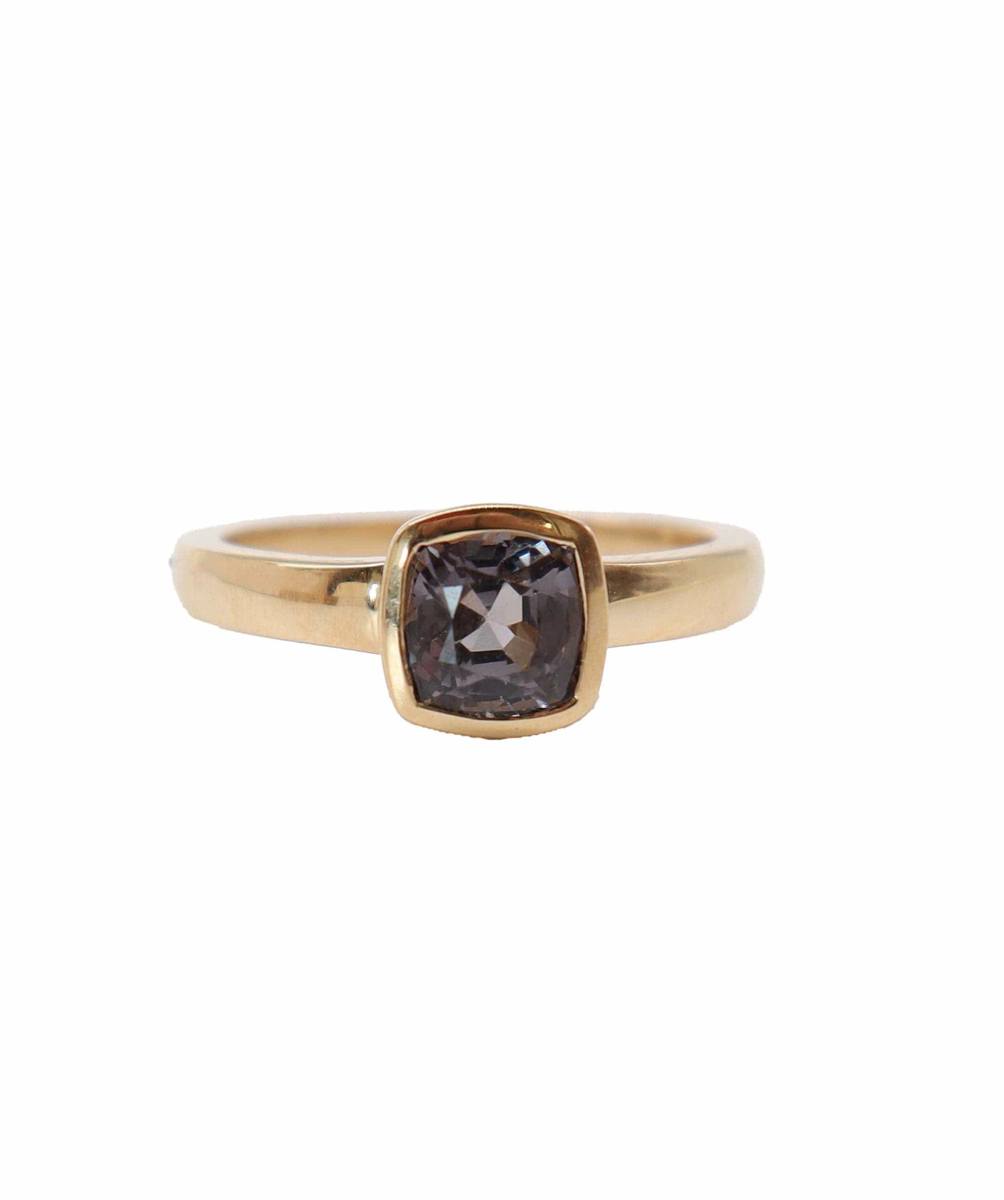 Luxury Promise bezel ring yg 1.65cts spinel us7 DXBD0296