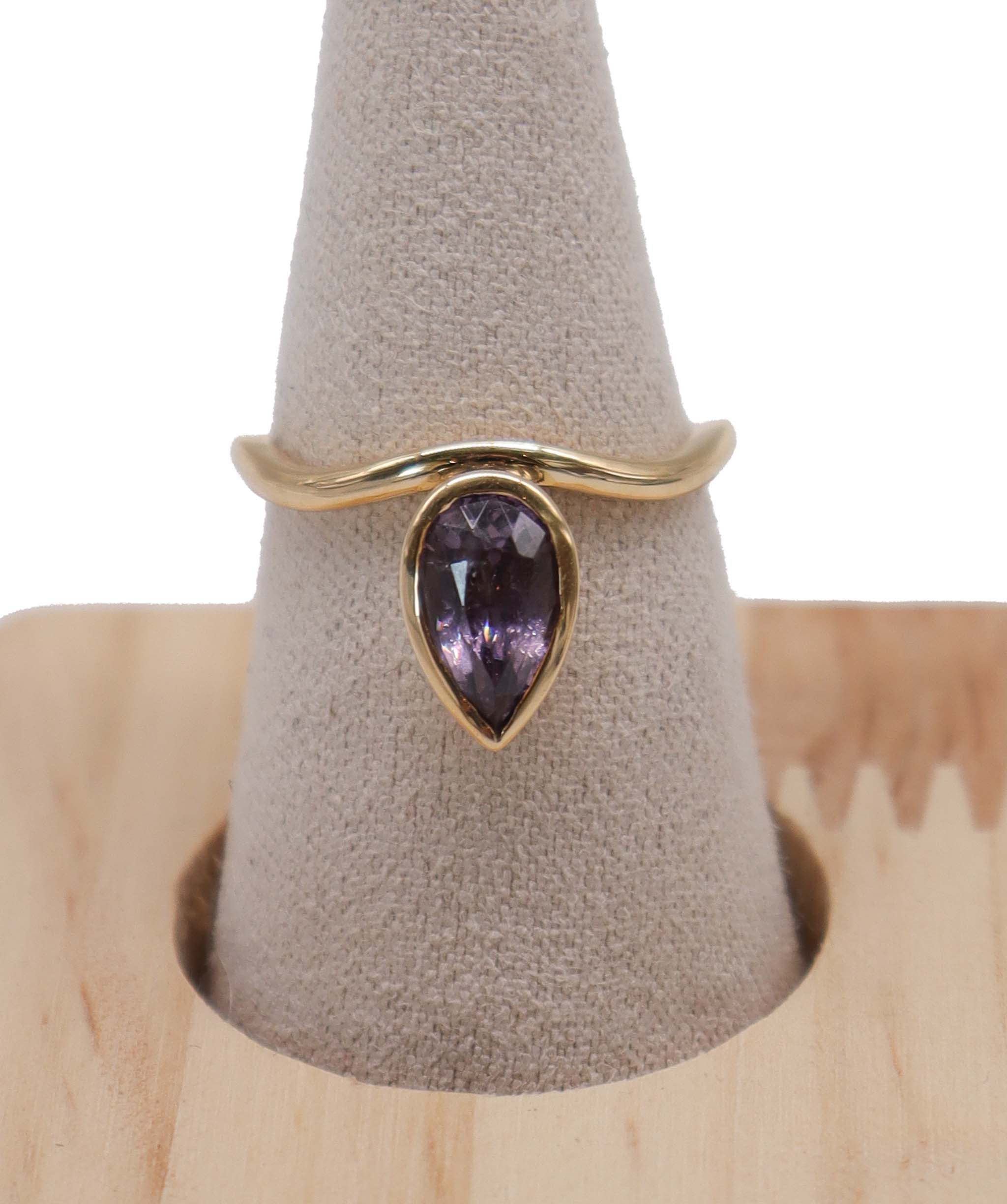 Luxury Promise Bezel yg ring 1.63cts spinel us7 DXBD0261