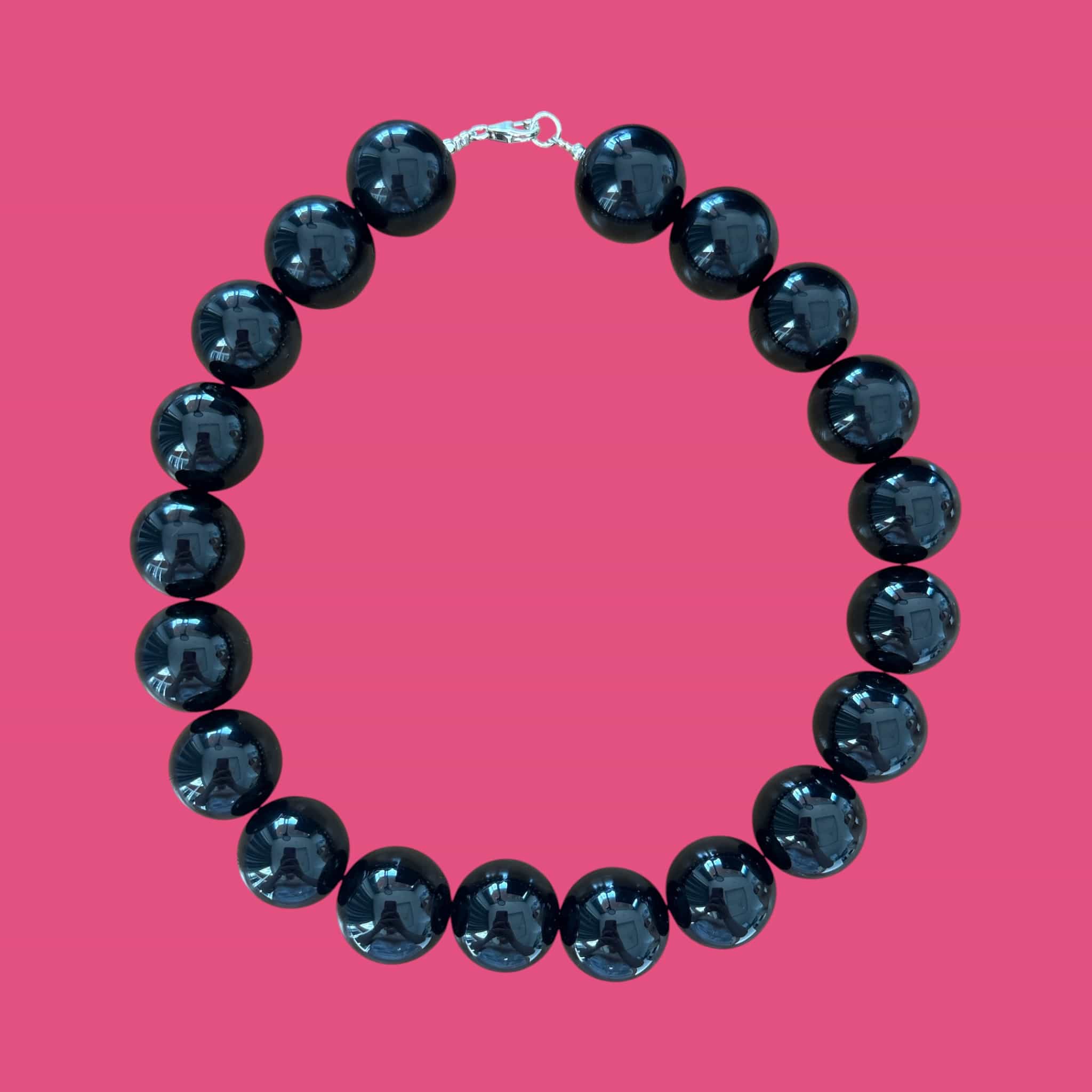 Luxury Promise Black Onyx Beads 20mm 16” (41cm) DXBCS5334