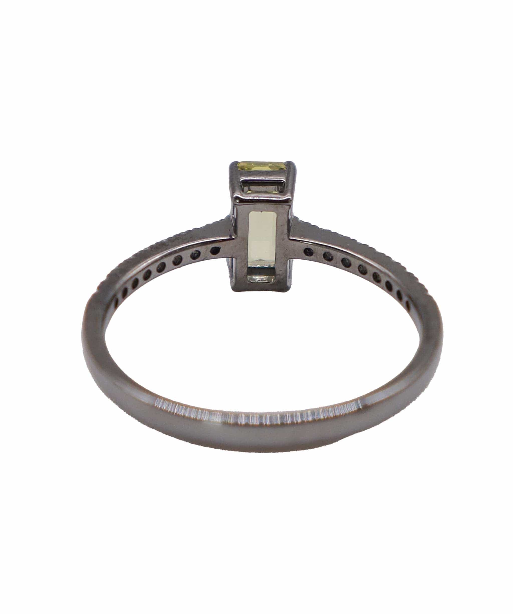 Luxury Promise BLACK RHODIUM ring Chrysoberyl us8 RDL0144F