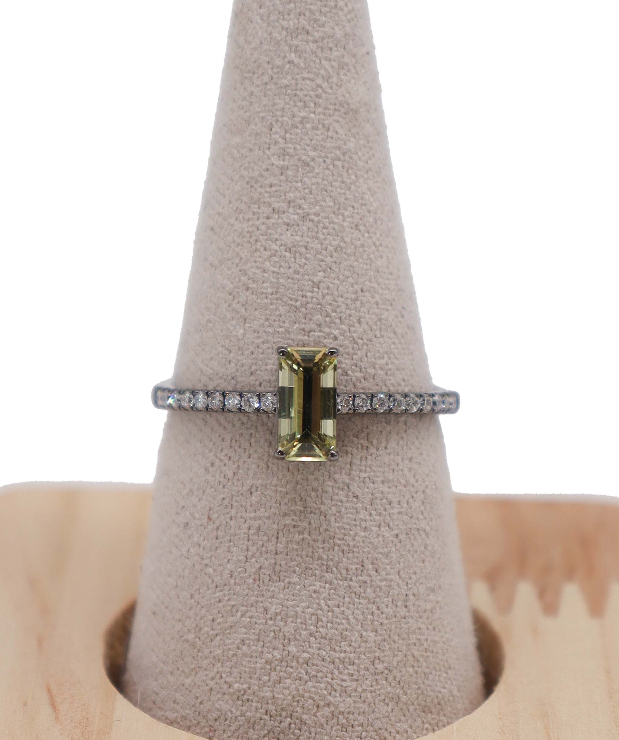 Luxury Promise BLACK RHODIUM ring Chrysoberyl us8 RDL0144F