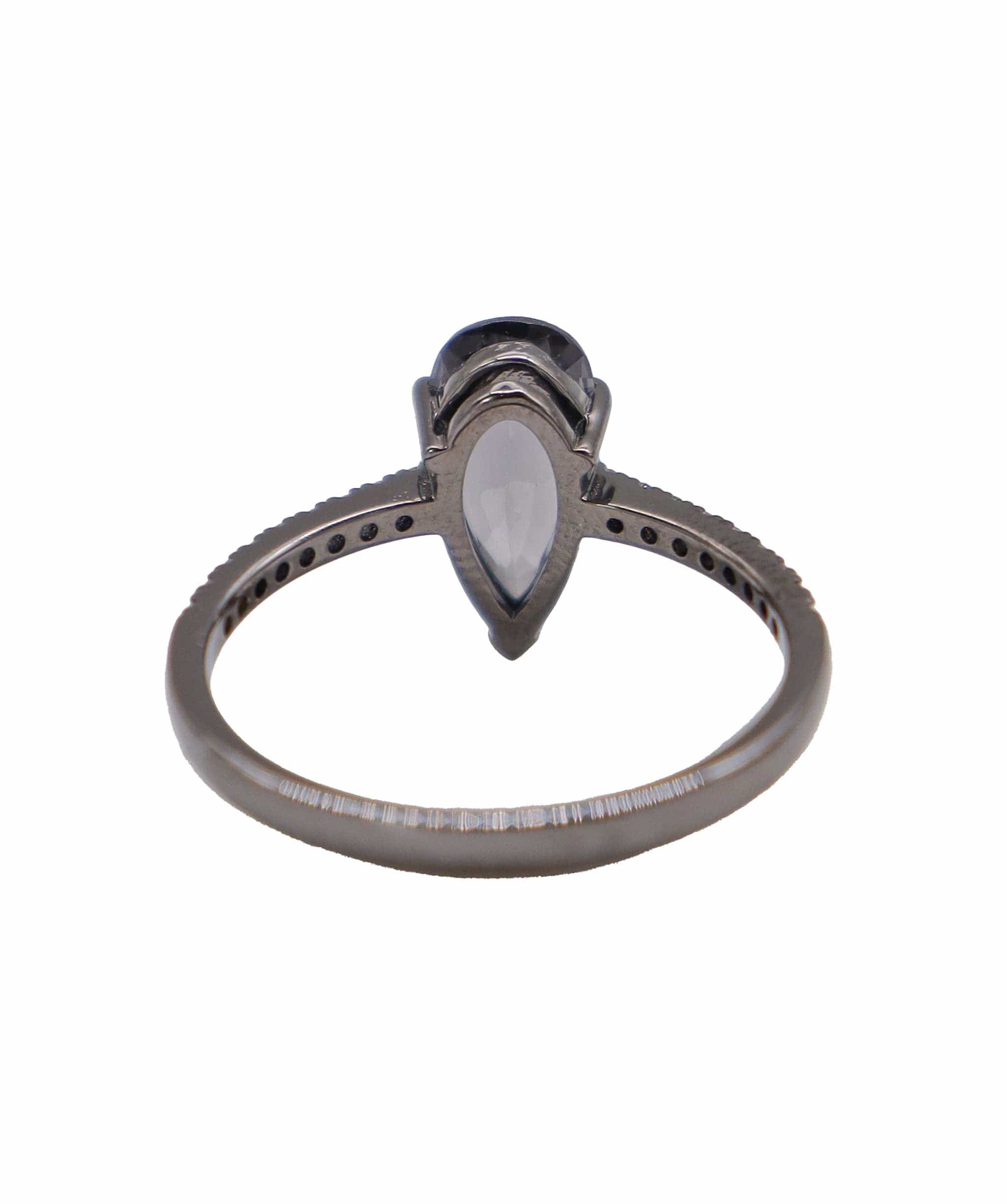 Luxury Promise BLACK RHODIUM wg ring us8 1.58cts spinel DXBD0254