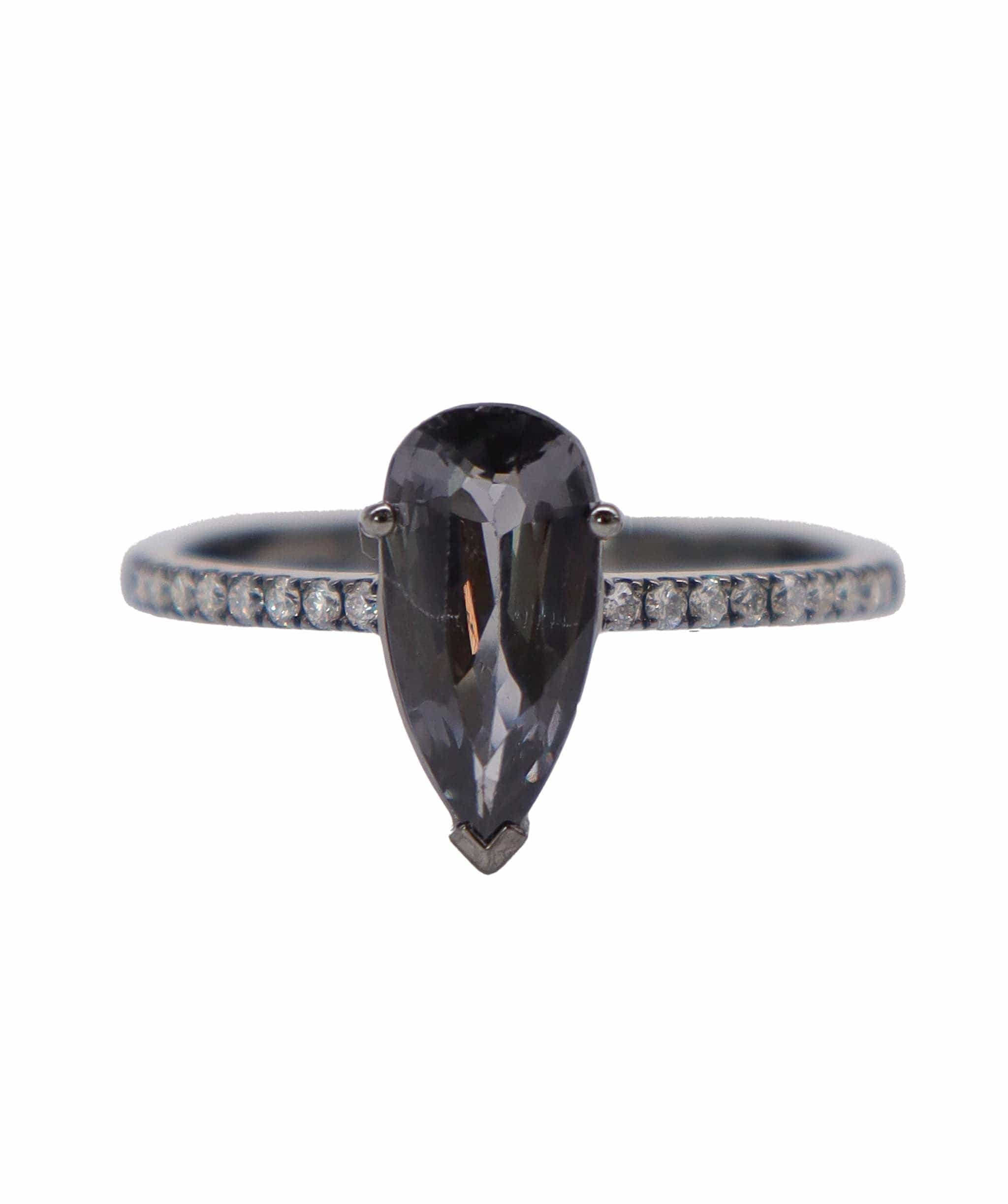 Luxury Promise BLACK RHODIUM wg ring us8 1.58cts spinel DXBD0254