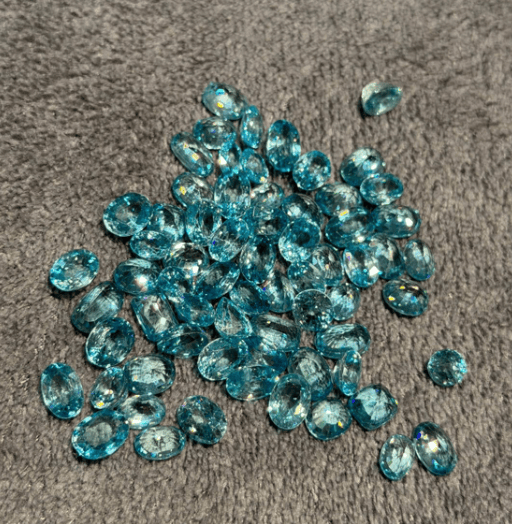 Luxury Promise Blue Zircon from Cambodia (price for 1 stone) 2ct average size DXBCS2725