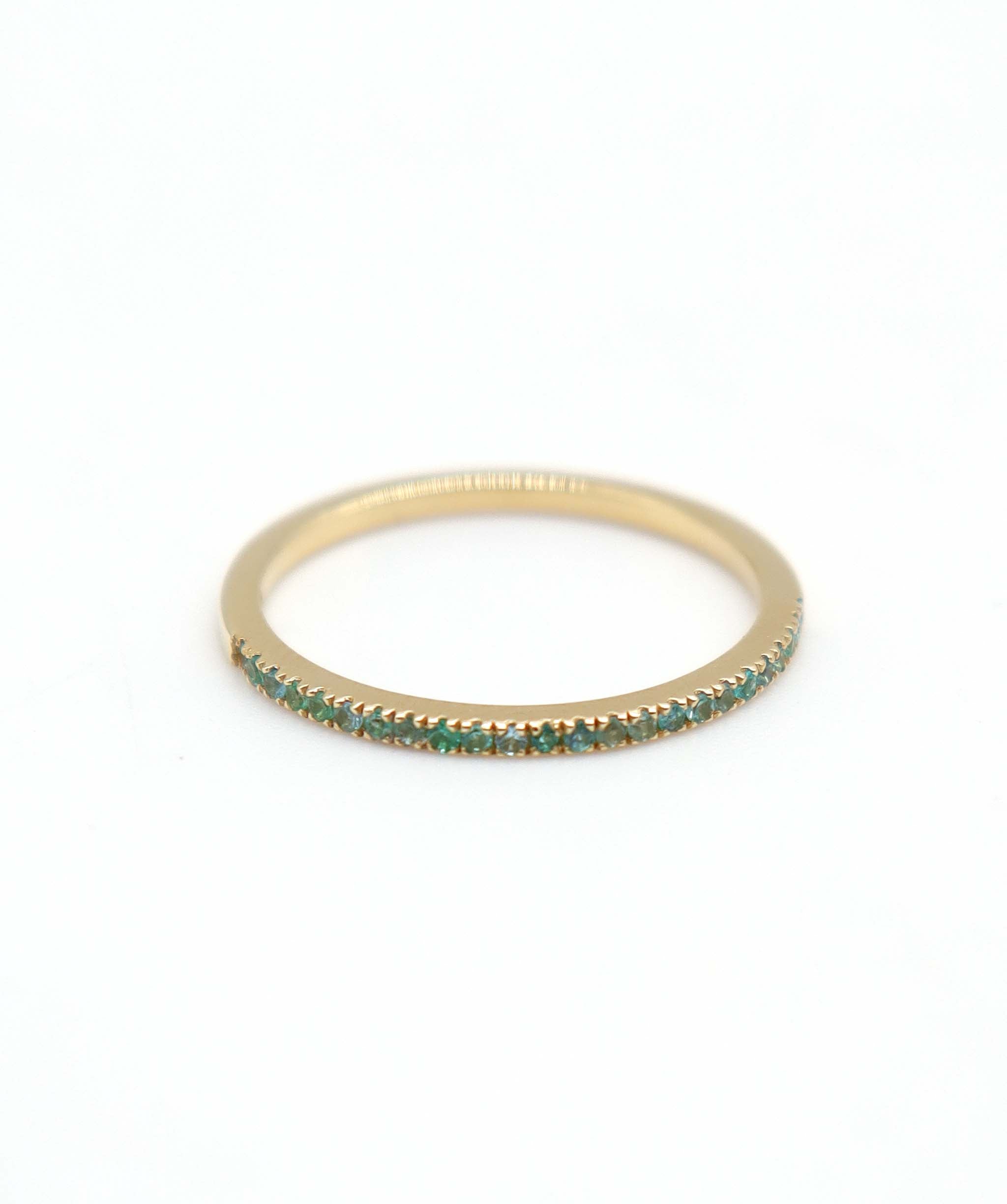 Luxury Promise Brazalian Paraiba electric halo band YG Ring Size US 6 DXBS5673