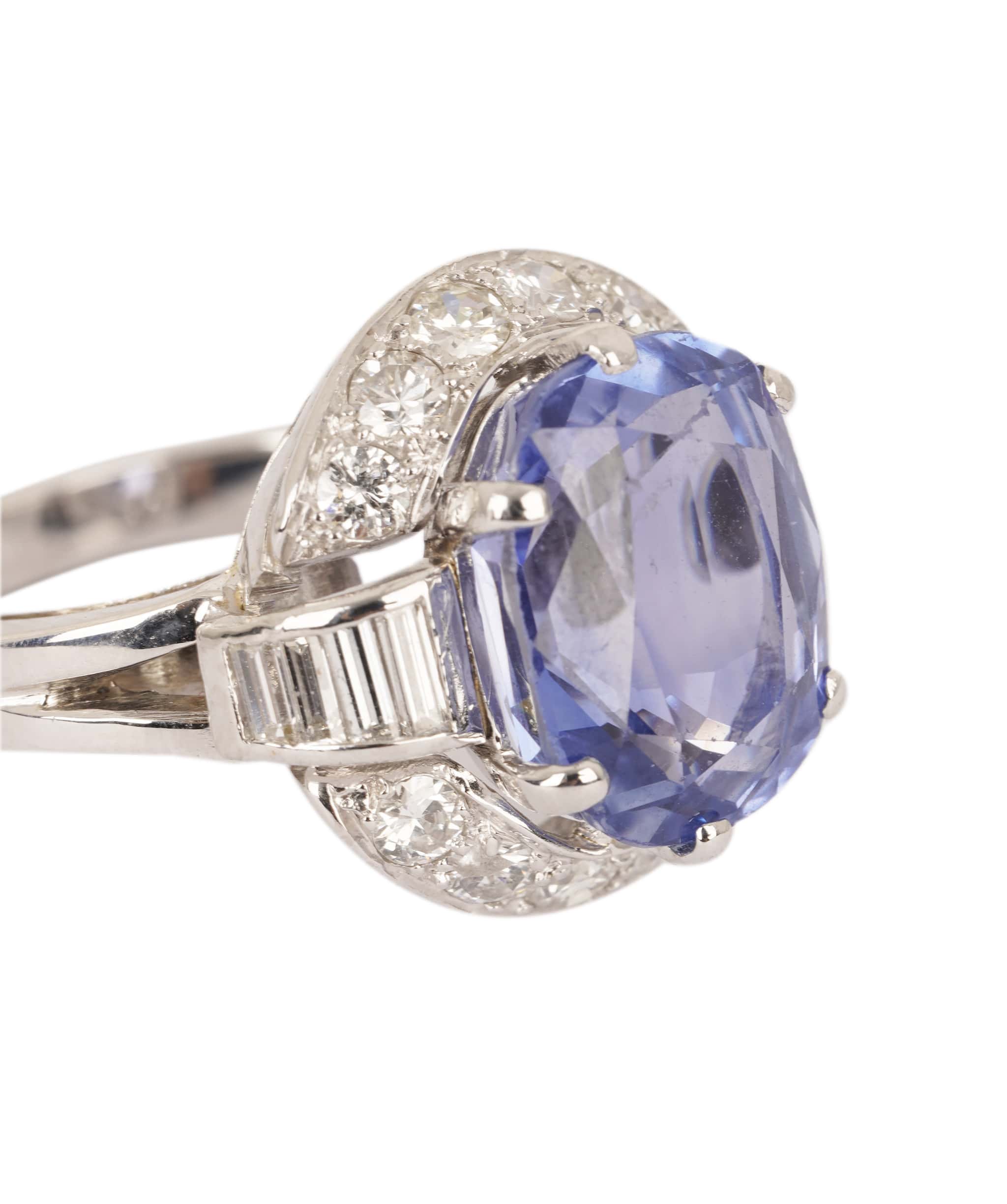 Luxury Promise Ceylon Sapphire and Diamond Ring WA24307
