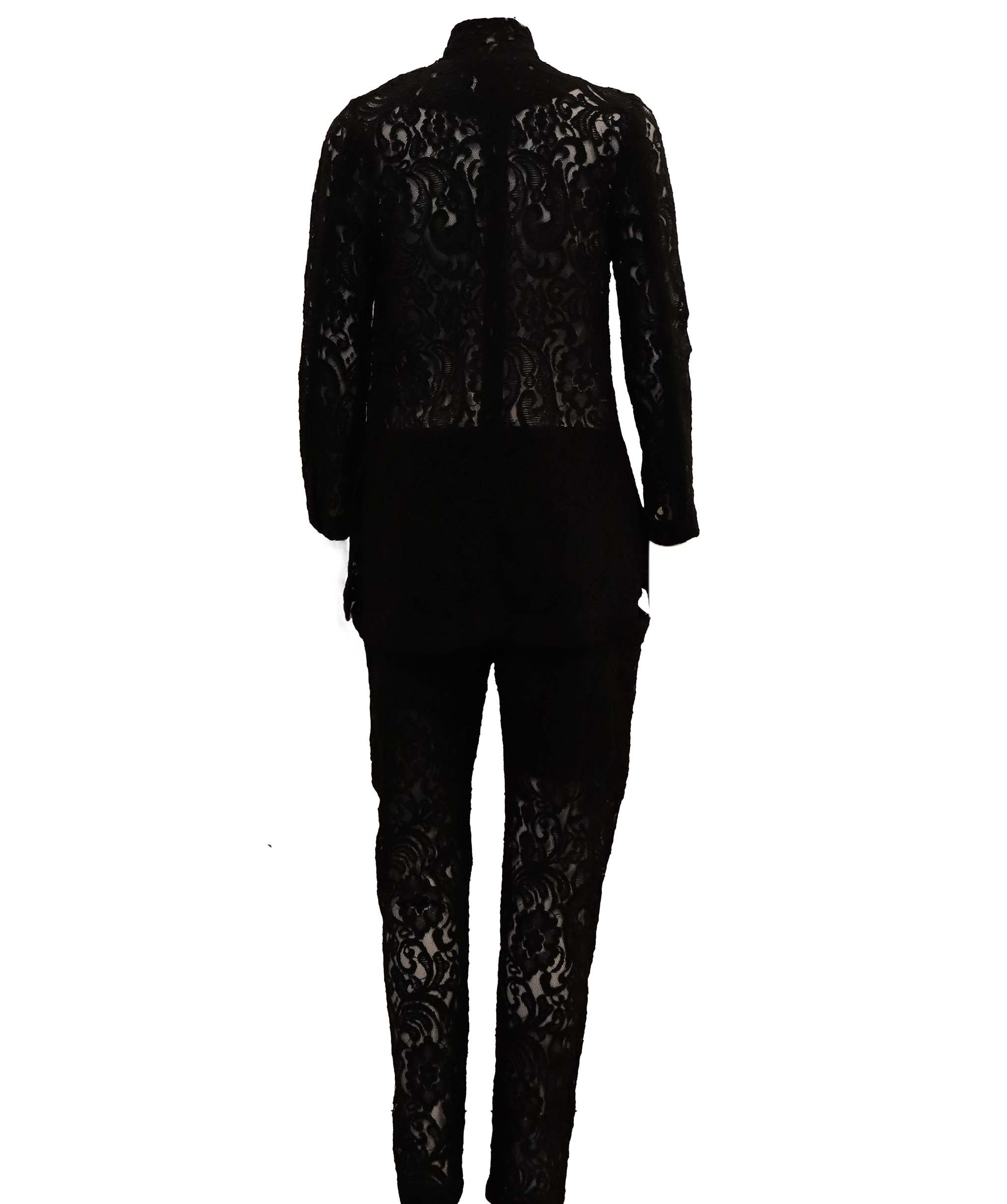 Luxury Promise Charis and Diba Luxe Black Lace Ensemble Medium size DXBCS0741