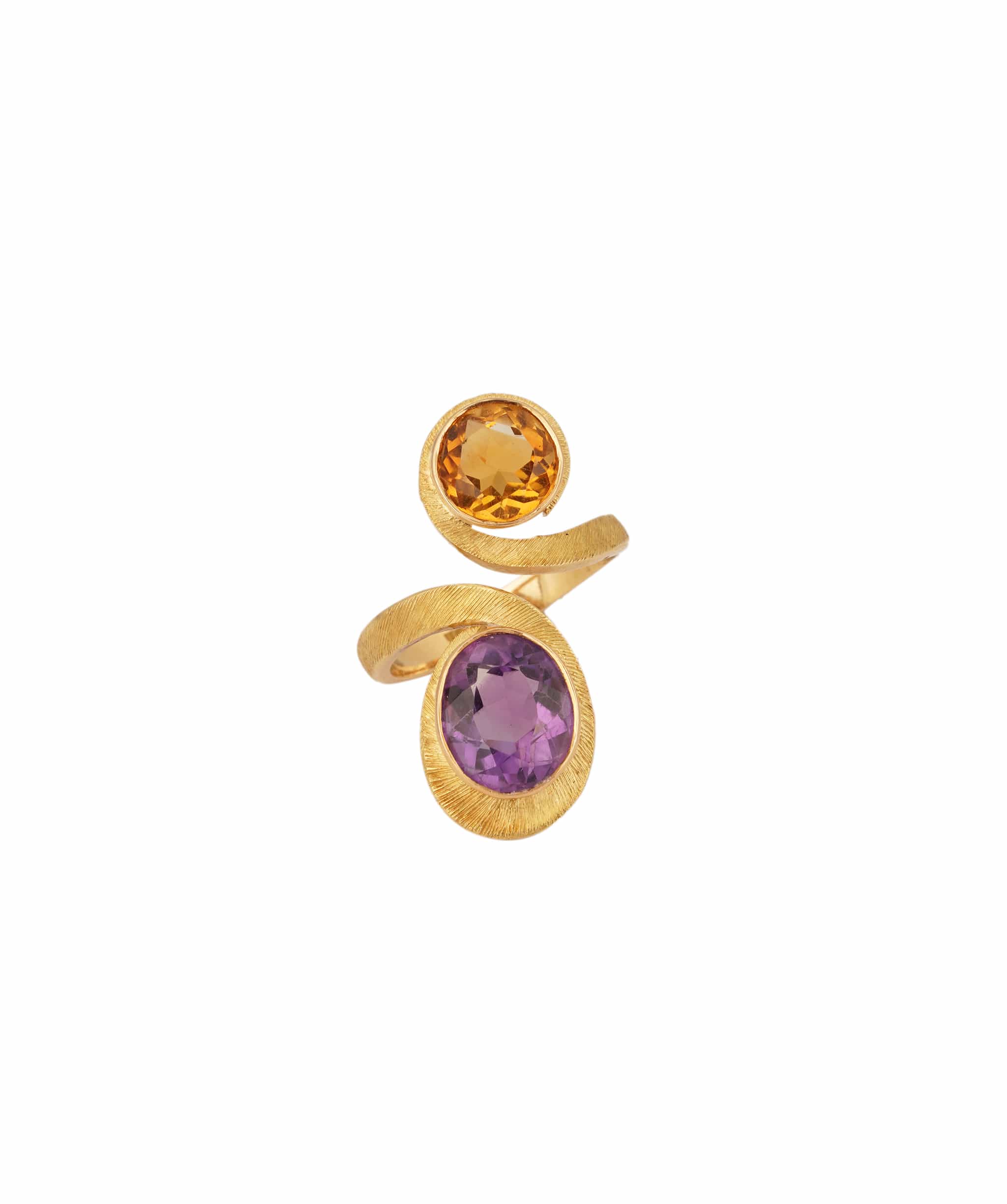 Luxury Promise Cirtine and Amethyst Ring WAHA123