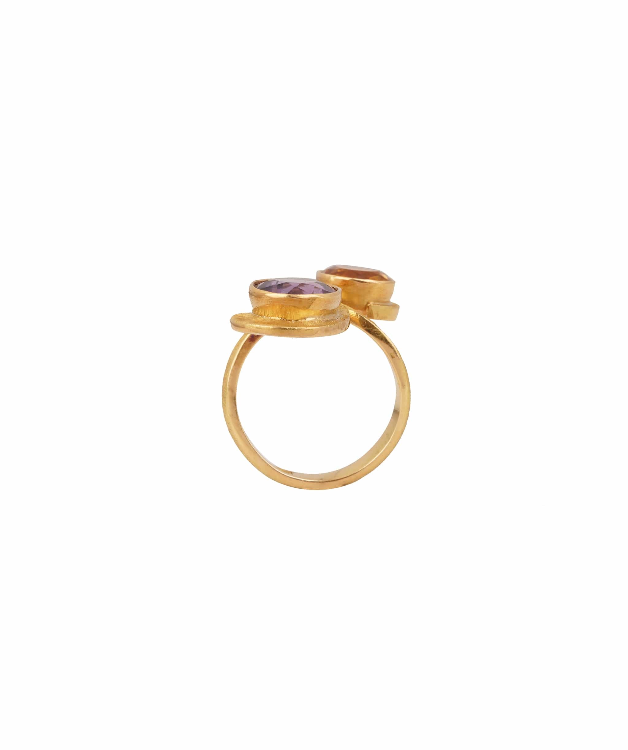 Luxury Promise Cirtine and Amethyst Ring WAHA123