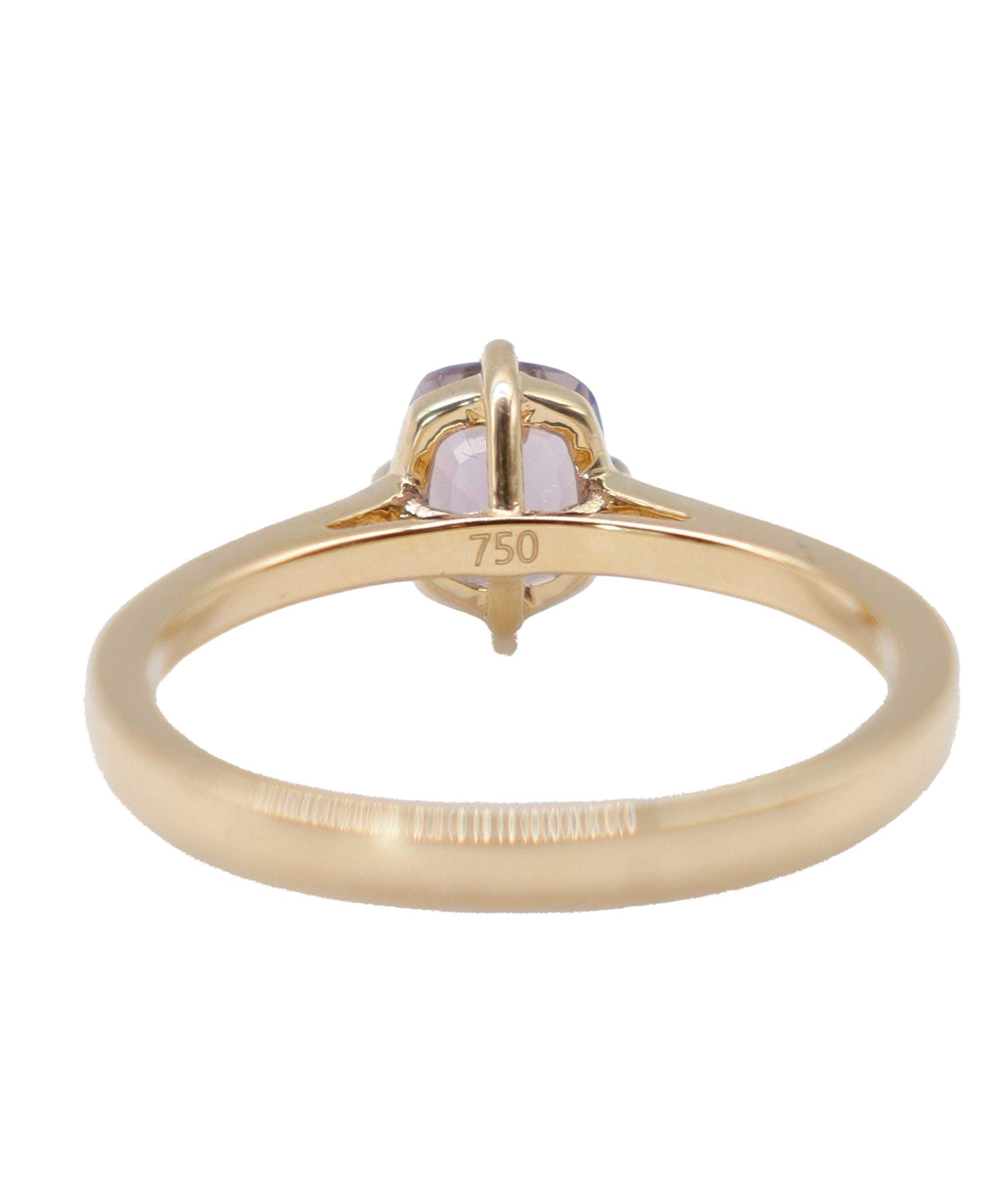 Luxury Promise claw prong yg ring 1.26cts spinel us7 DXBD0405