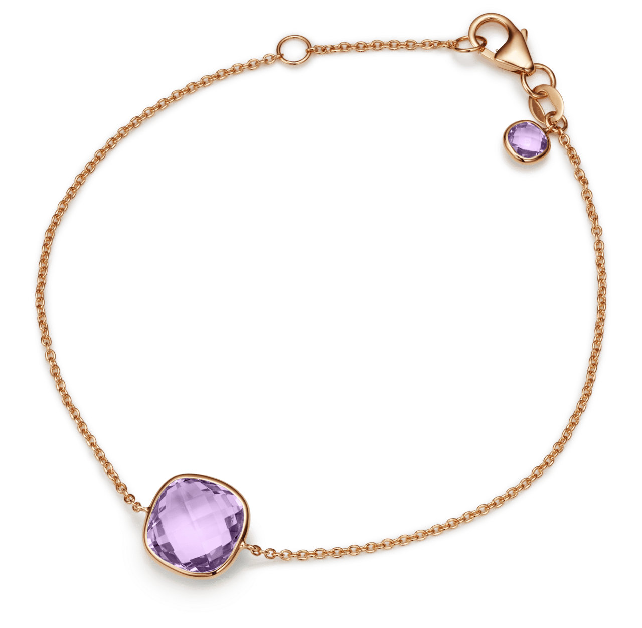 Luxury Promise Colour Drops bracelet Rose Gold + Amethyst OS 18K Rose gold (4N) + amethyst (A) ALTC0446