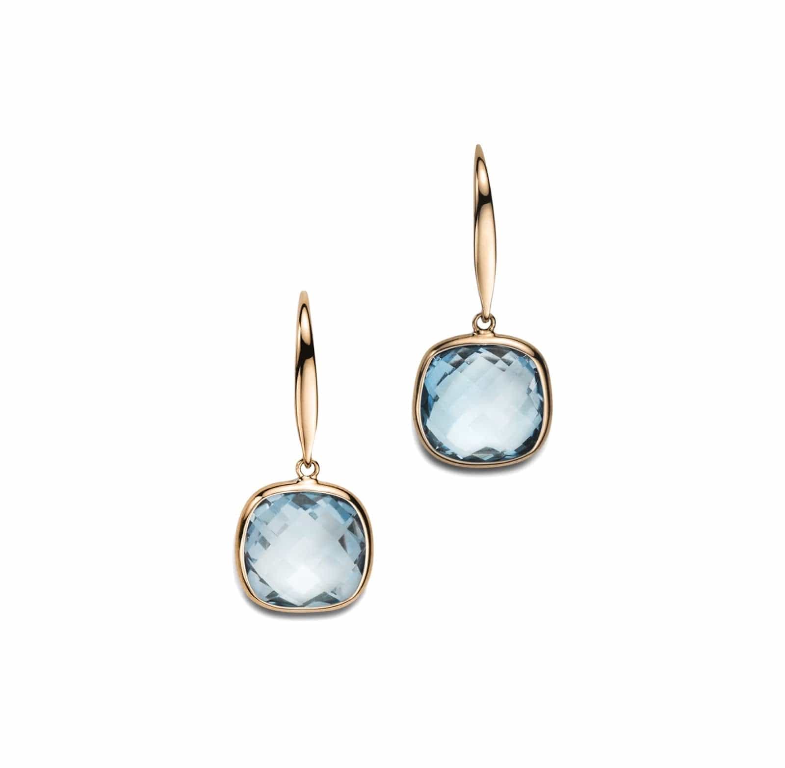 Luxury Promise Colour Drops ear pin (1) Rose Gold + Topaz OS 18K Rose gold (4N) + 2 topaz (Z) ALTC0454