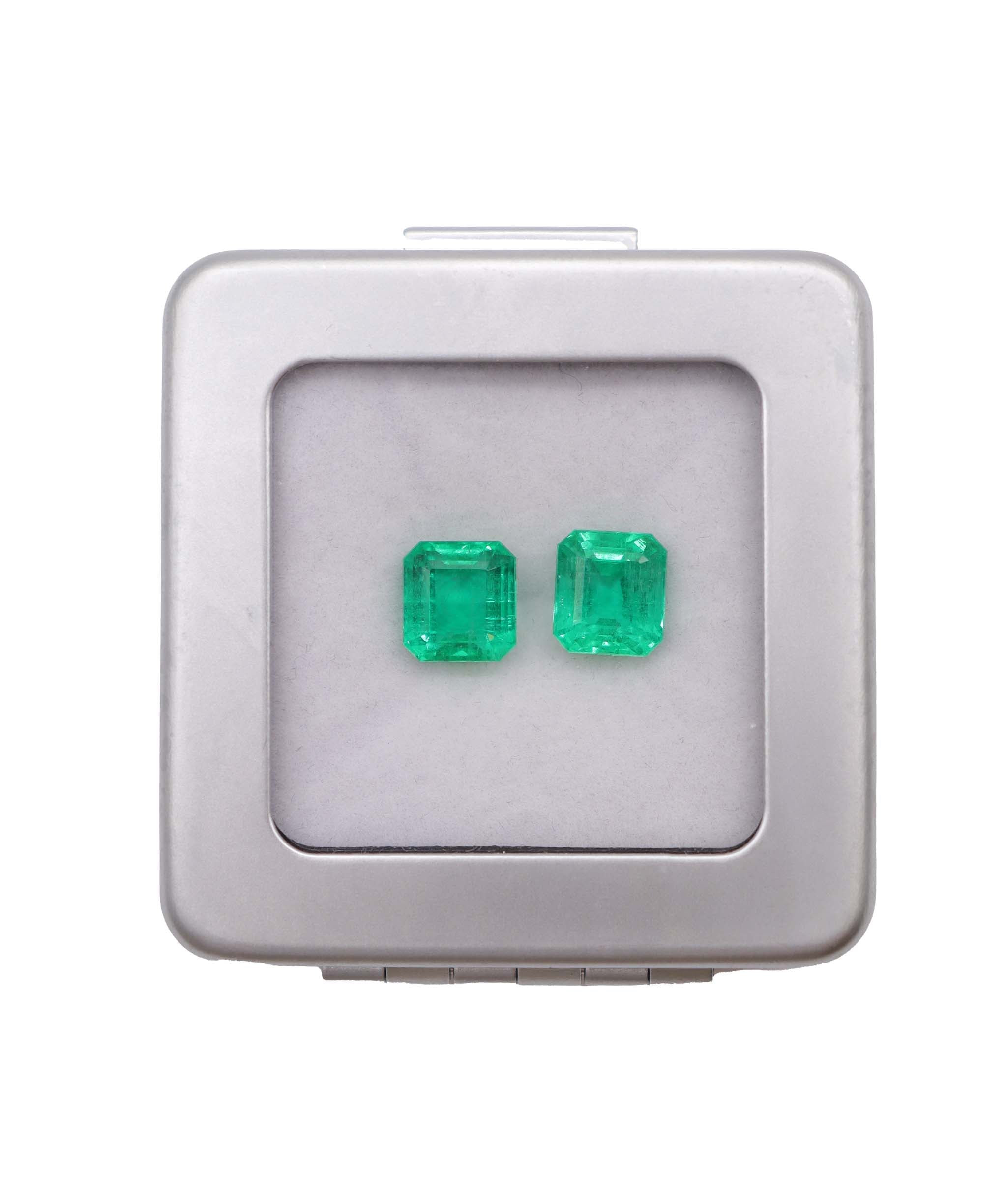 Luxury Promise Columbian Emerald Pair 7.71ct Exceptional Quality MS8977