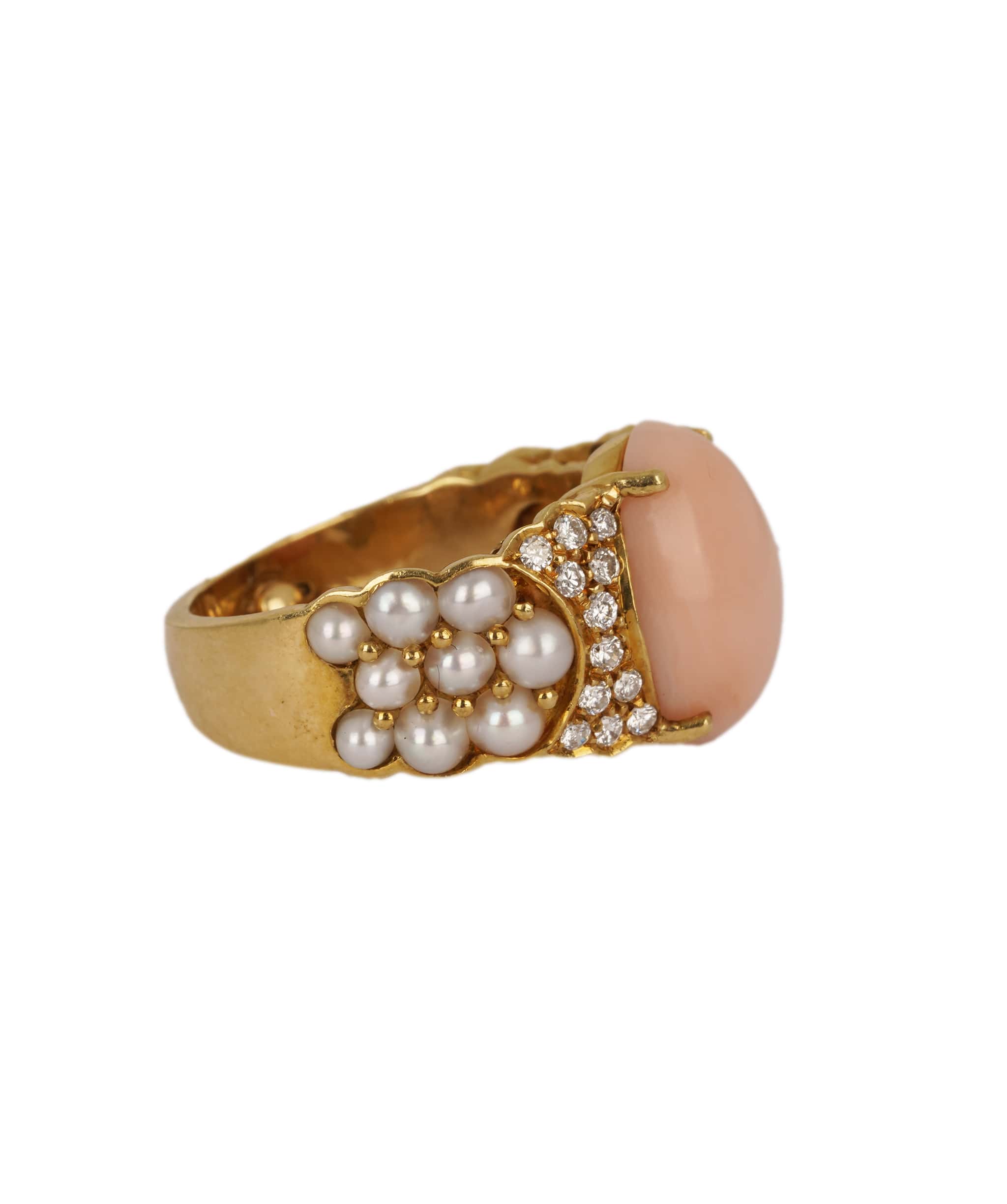 Luxury Promise Coral, Diamond and Pearl Set WA24635