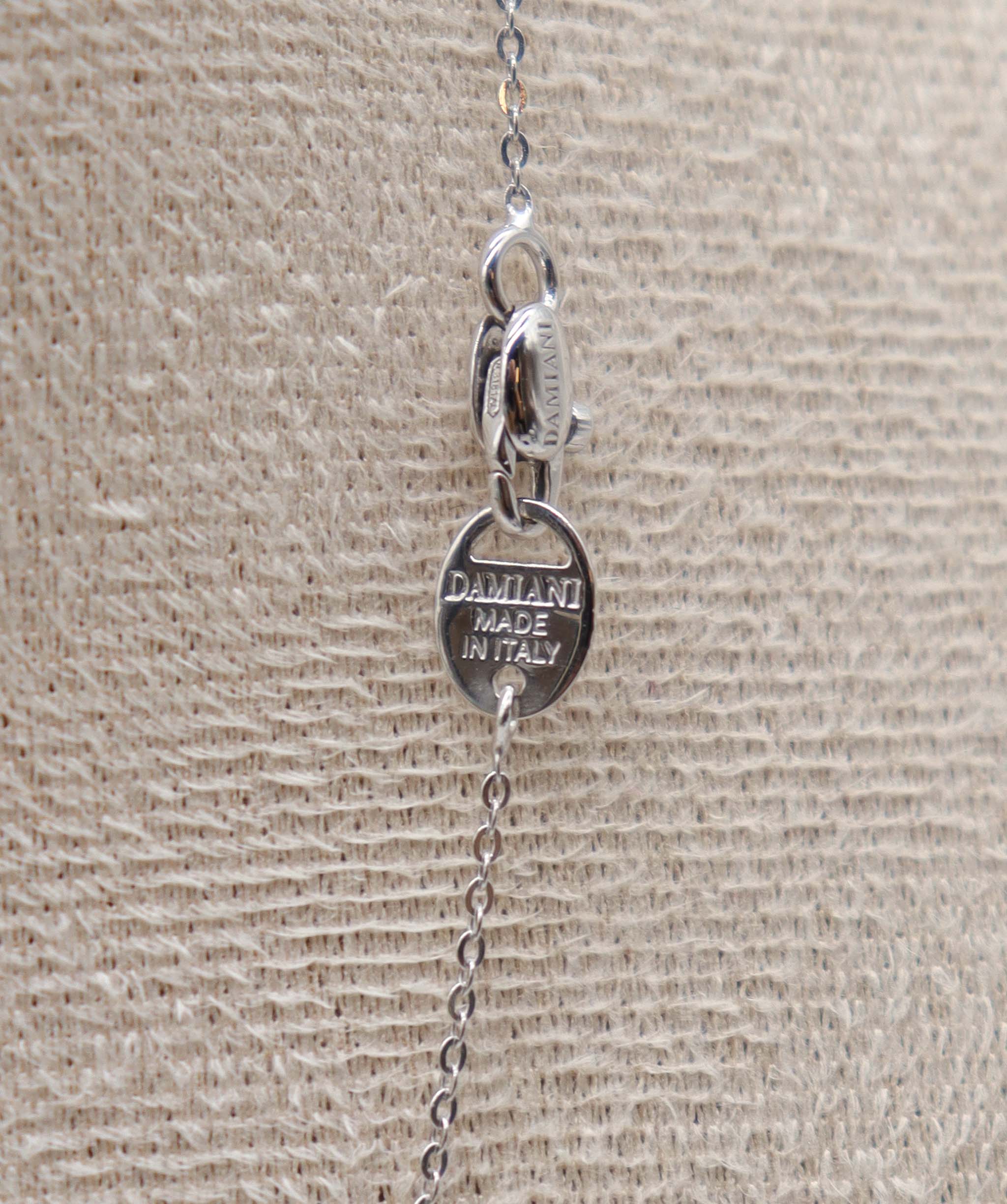 Luxury Promise DAMIANI Belle Epoque Ruby Diamond Heart Necklace 50cm K18 WG White Gold 750 Necklace Damiani DXBS4039