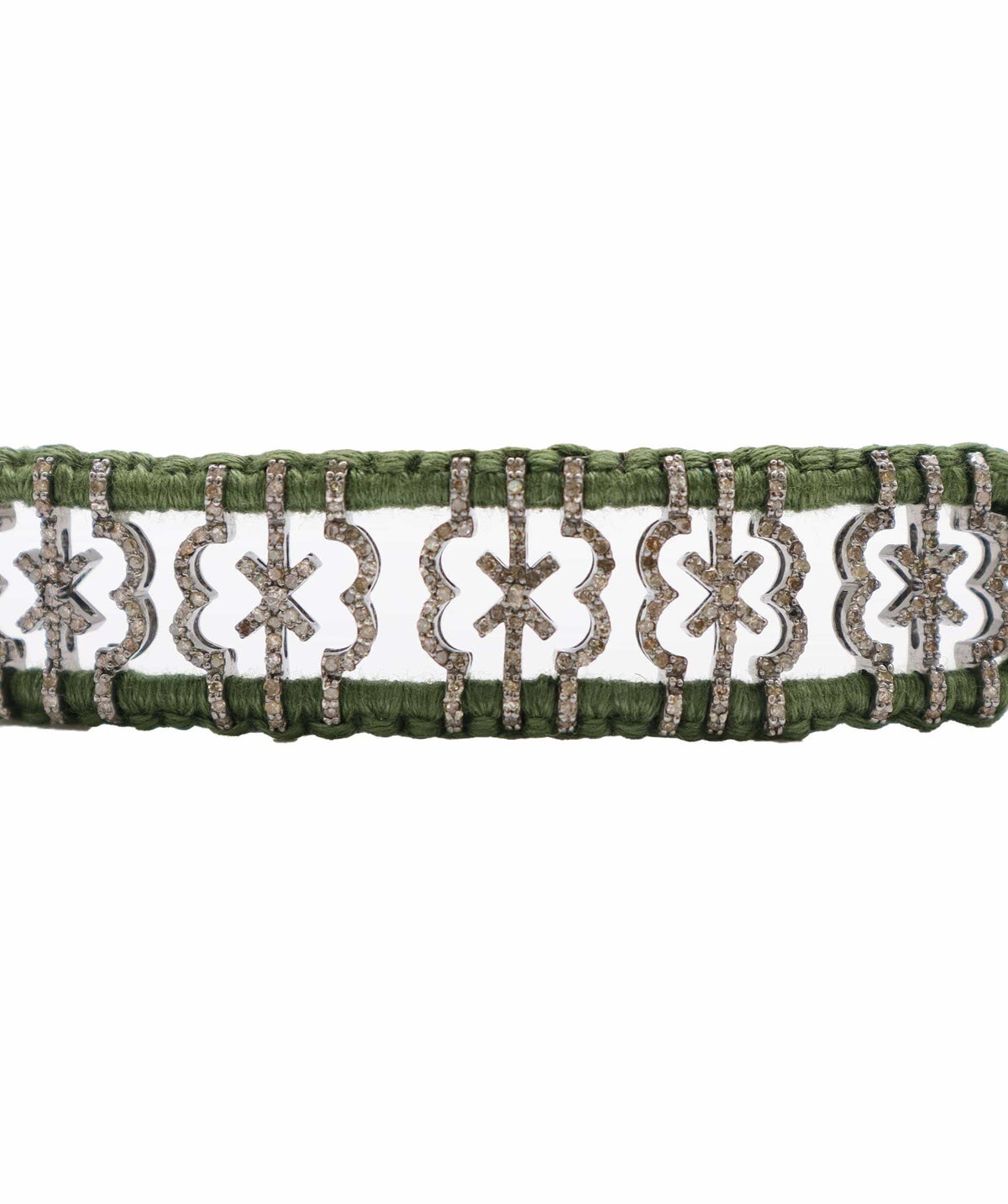 Luxury Promise Diamond Cross Olive Thread Friendship Bracelet DXBCD2252