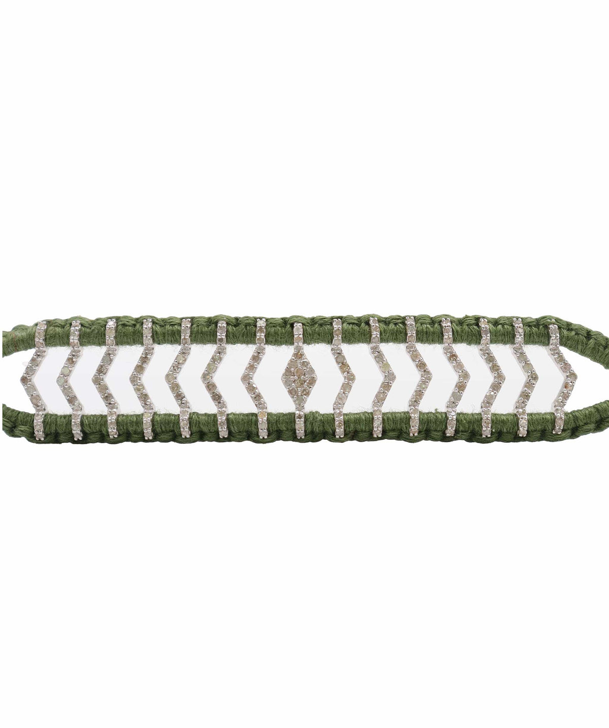 Luxury Promise Diamond Evil Eye Olive Thread Friendship Bracelet DXBCD2254