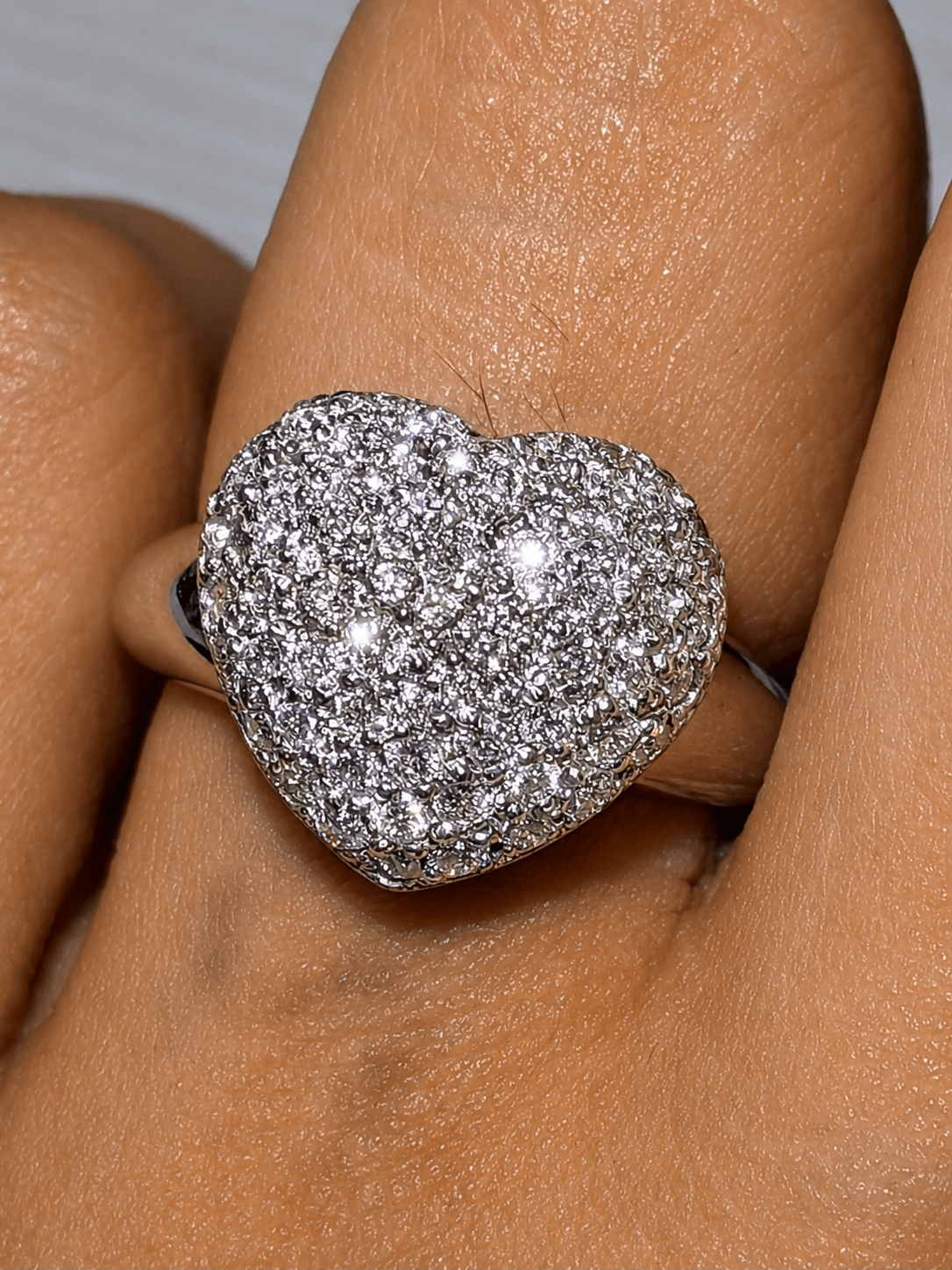 Luxury Promise Diamond Heart Ring in 750 / D1ct 259 JJC0911