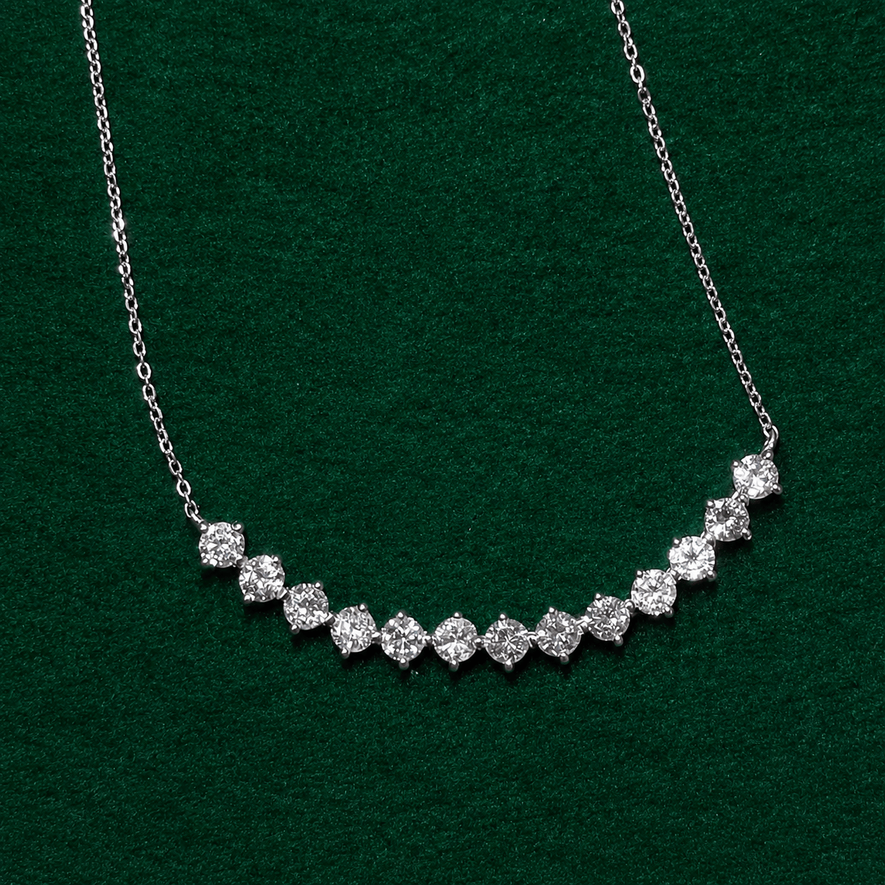 Luxury Promise Diamond Necklace in Pt / D1.00 166 JJC0939