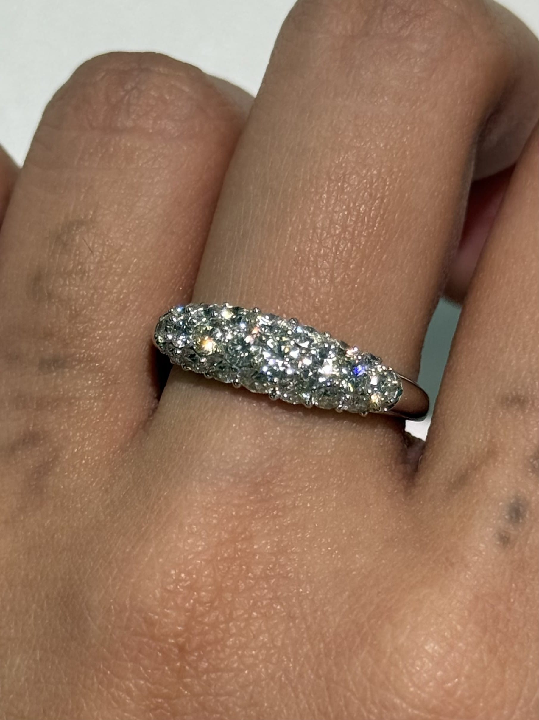 Luxury Promise Diamond Pave Band in 18K / 3.70g, D1.15ct / Size 7 US 021243 JJC0002