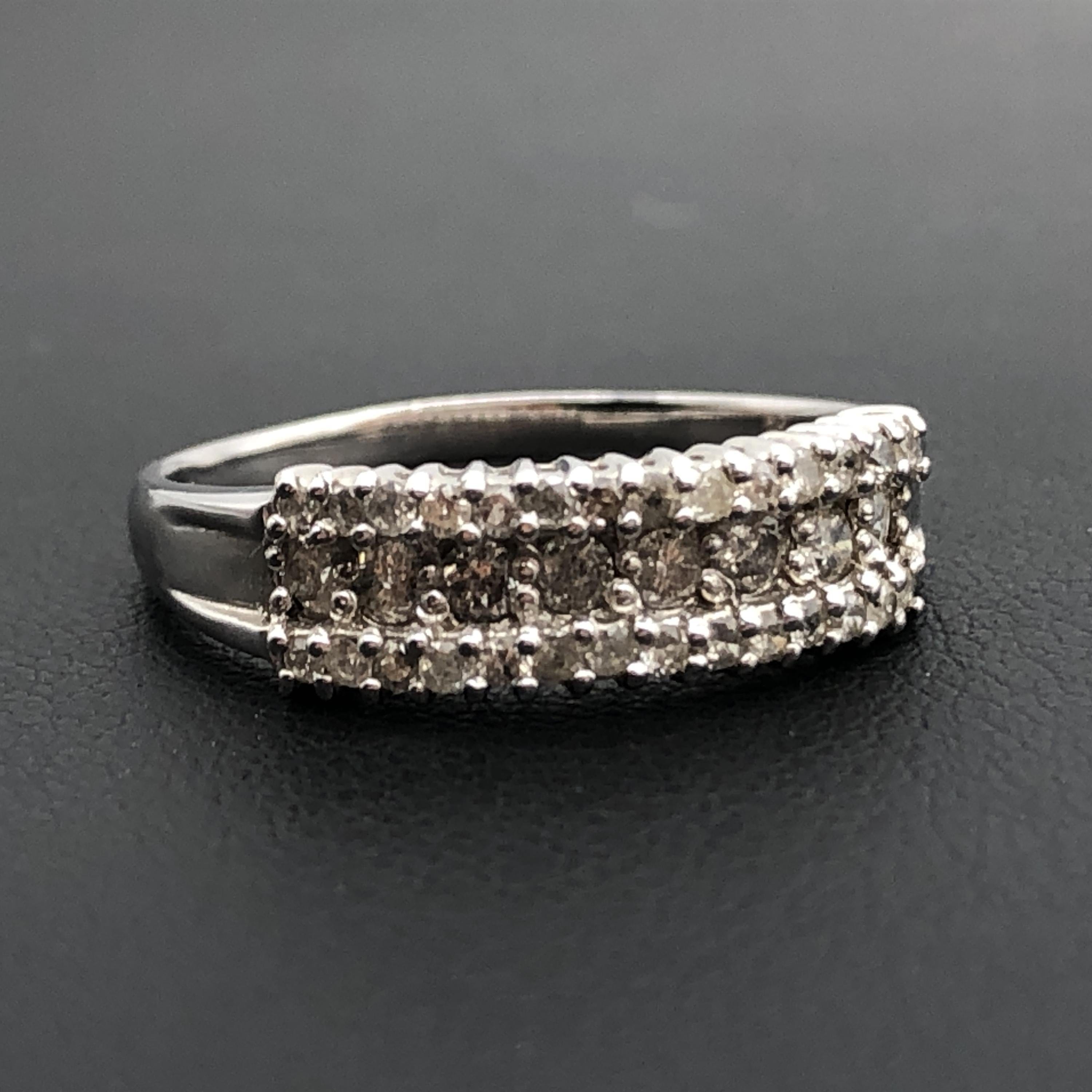 Luxury Promise Diamond Ring, D(0.50ct), PT900, 3.2g, US Size 8 ALC3348