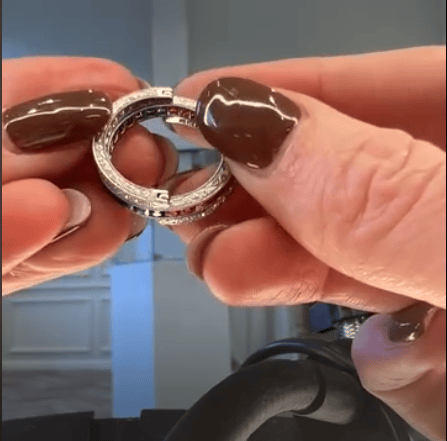 LUXURY PROMISE Diamond Saphire and ruby Day and Night Ring AKC0720