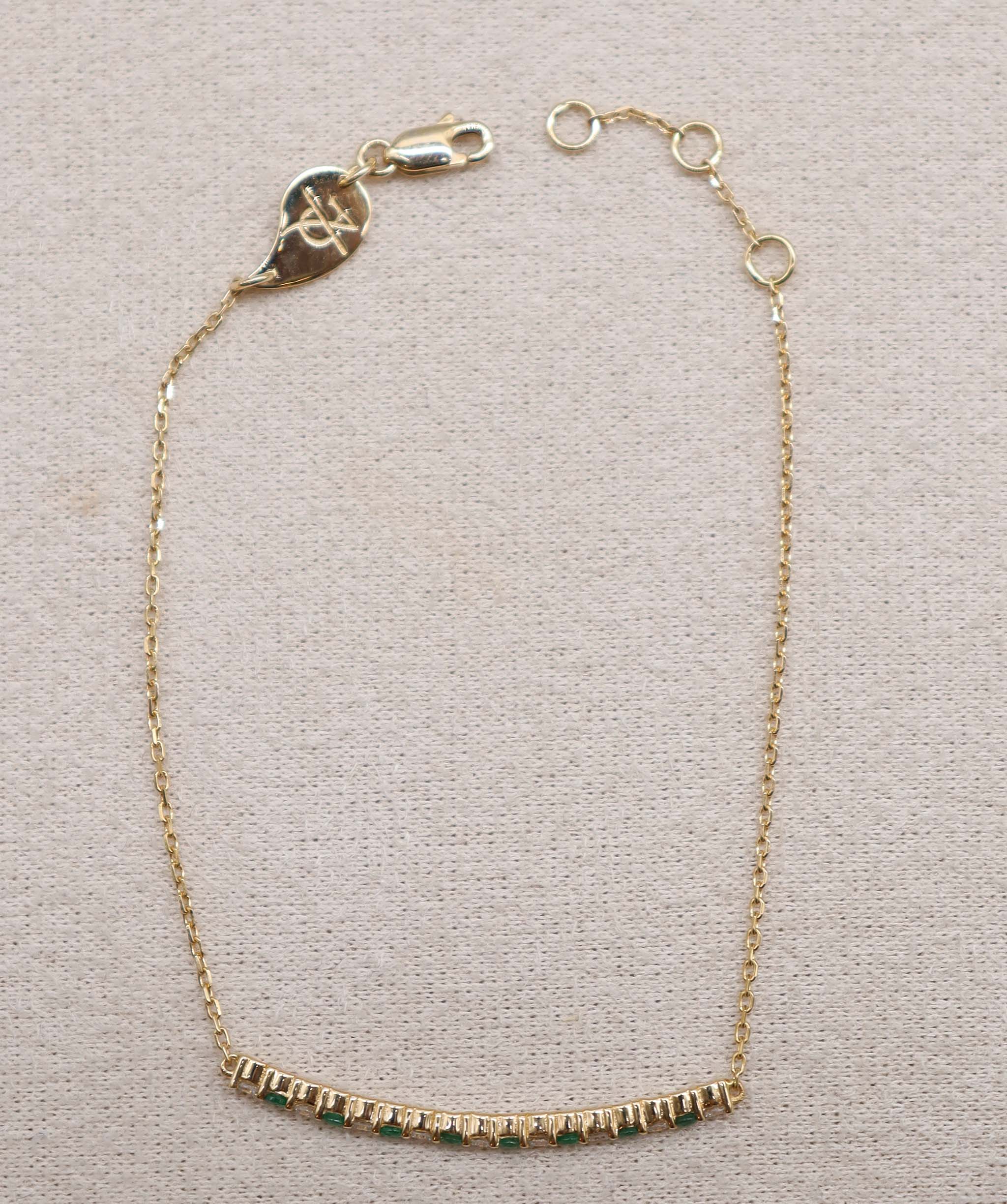 Luxury Promise Diamond Stone Bracelet Ophelia 18k Gold ASC6879