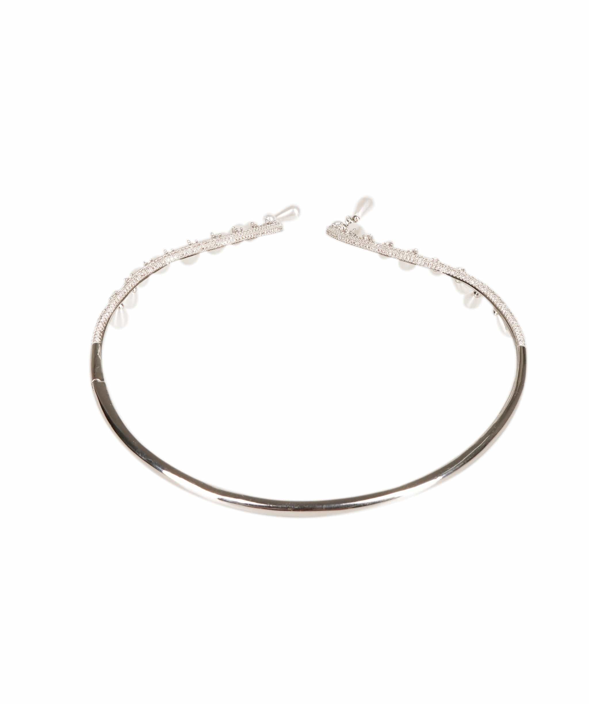 Luxury Promise Diamonte and Pearl Choker Necklace ALL1155