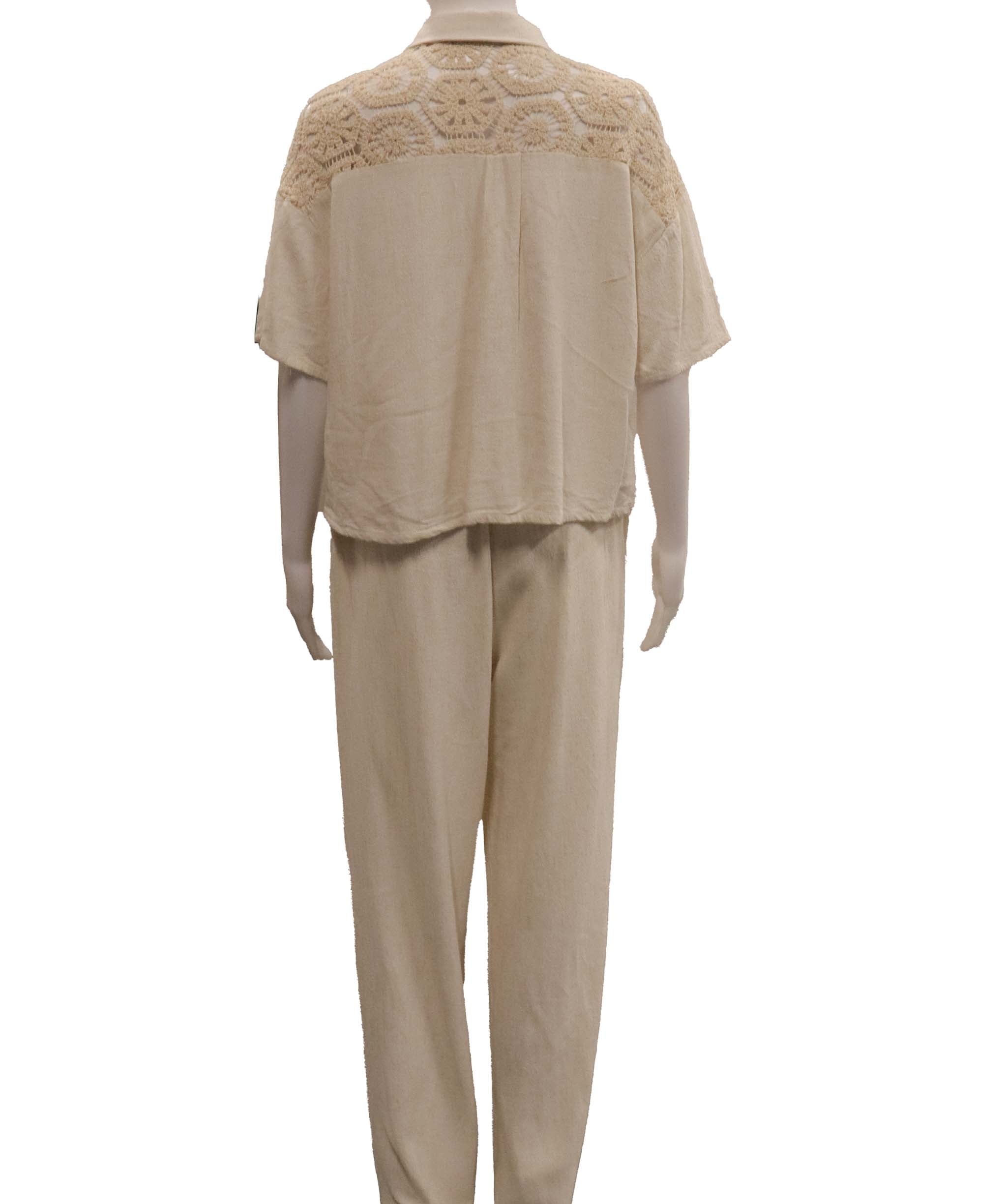 Luxury Promise Ecru Crochet Luxe Ensemble Medium size DXBCS0734