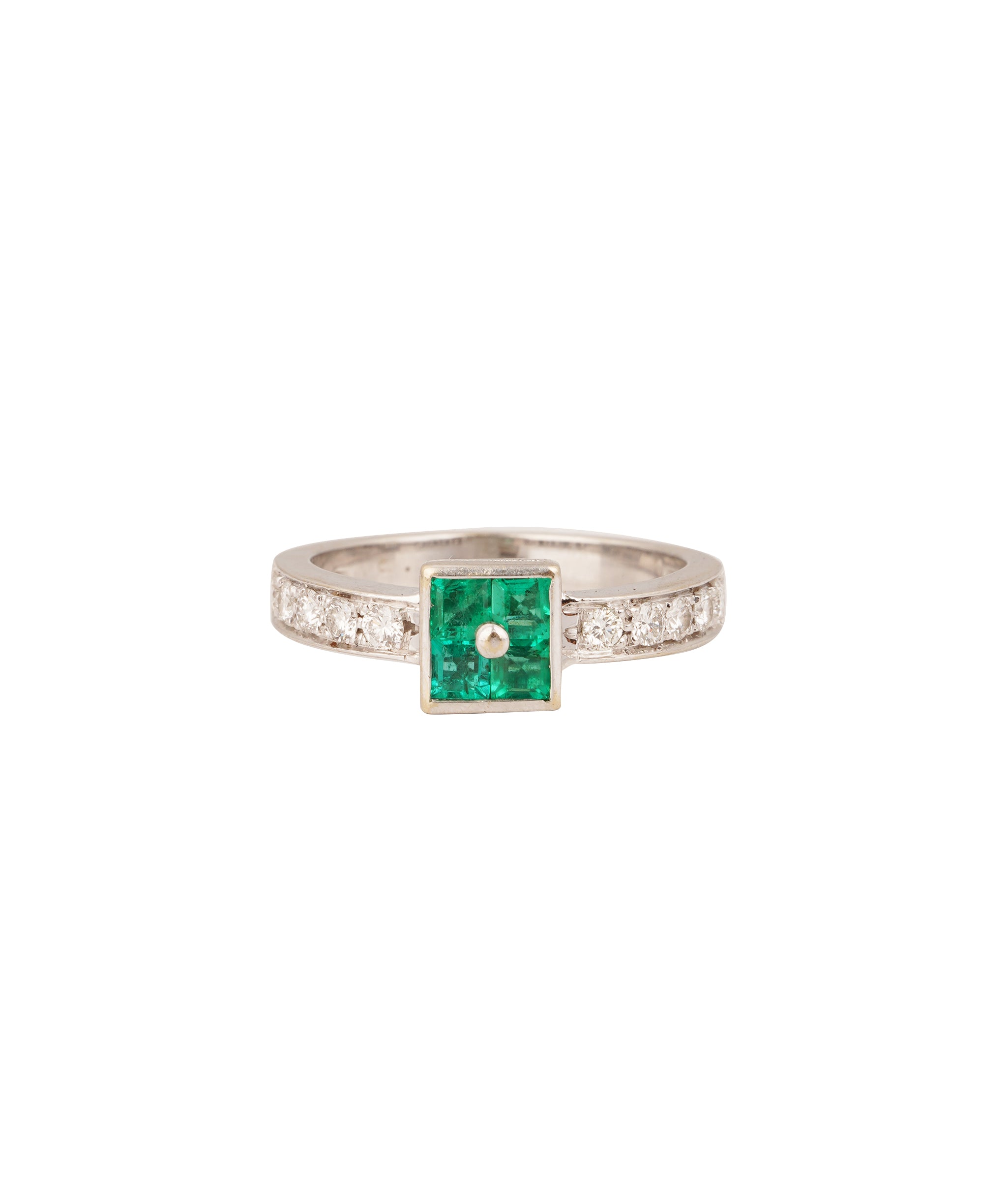 Luxury Promise Emerald and Diamond Ring WA25130