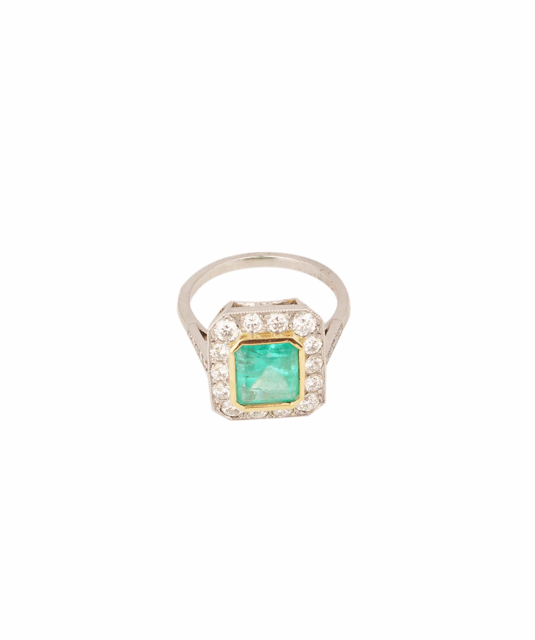 Luxury Promise Emerald and Diamond Ring WA90610