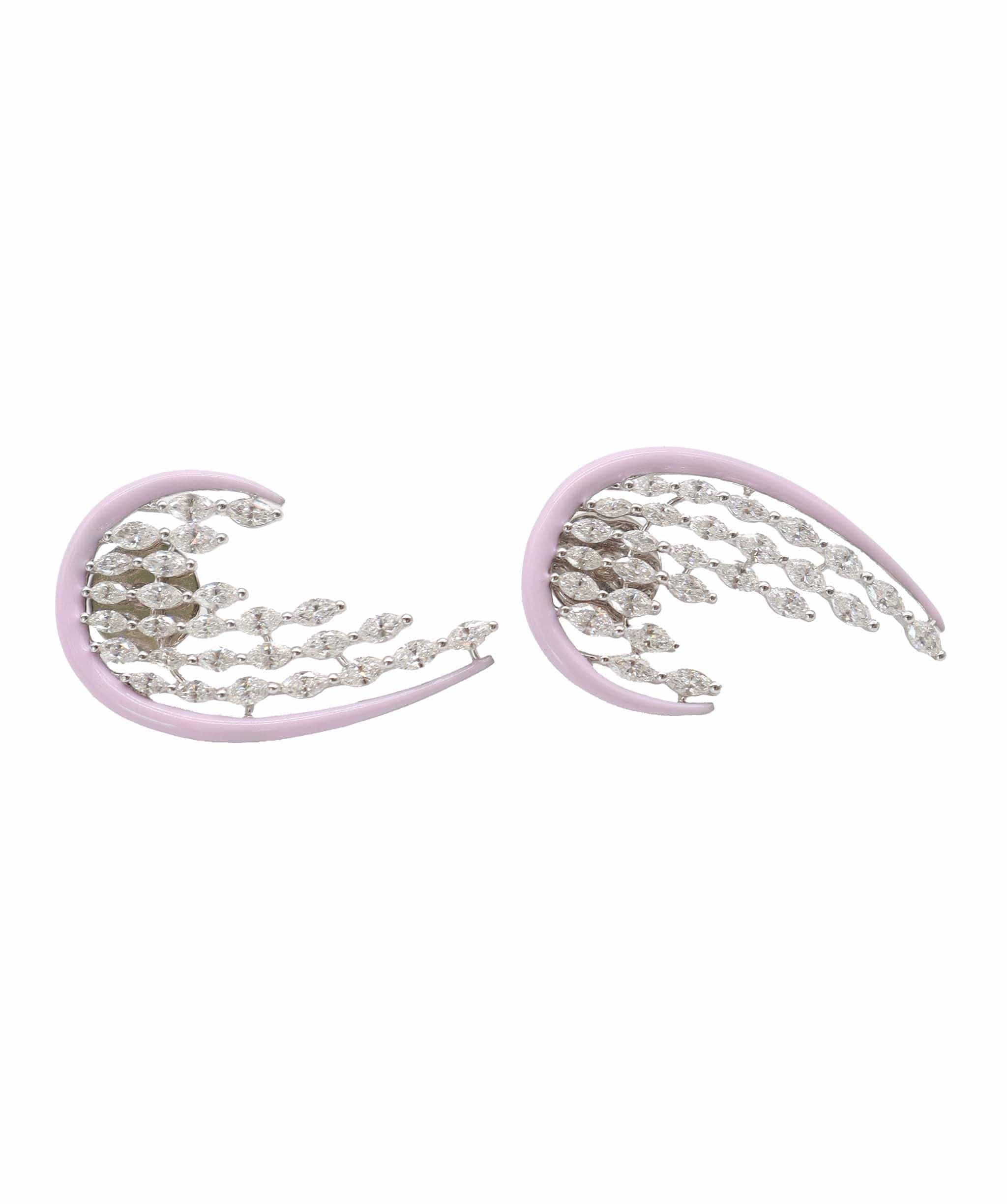 Luxury Promise ER-F26K EARRING Gold Wt: 6.564 Diamond Wt: 2.880 Pastel Pink ASC6336
