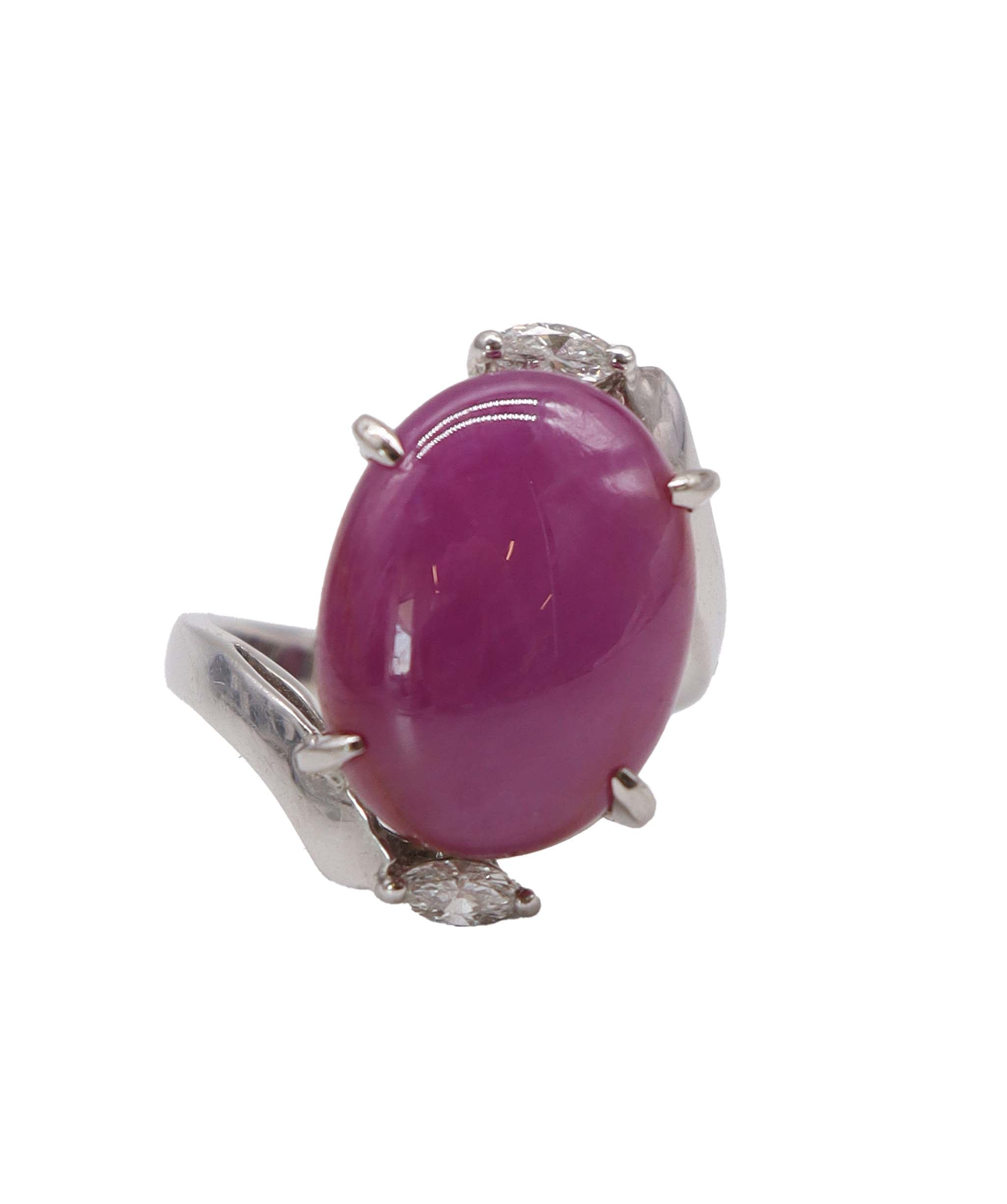 Luxury Promise EU 55.5 Ruby cabochon ring DXBS4575 EU 55.5