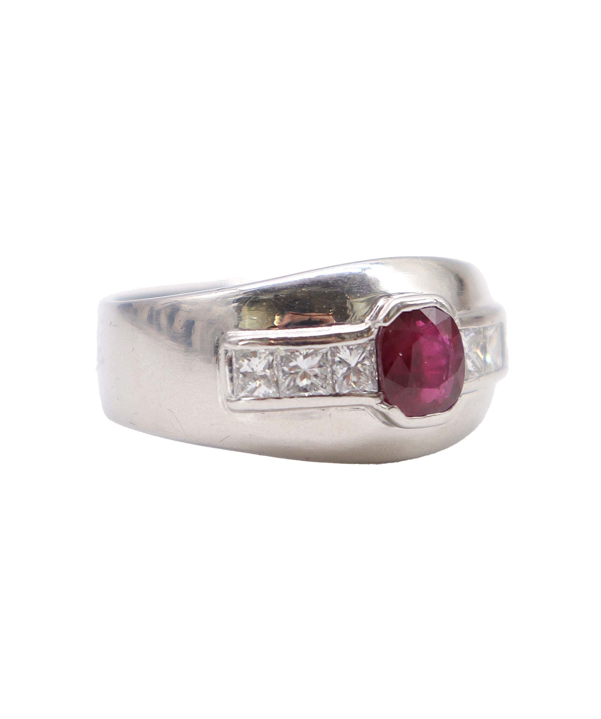 Luxury Promise EU 59 0.95, 0.68MARKED/Thick band Ruby ring DXBS4551