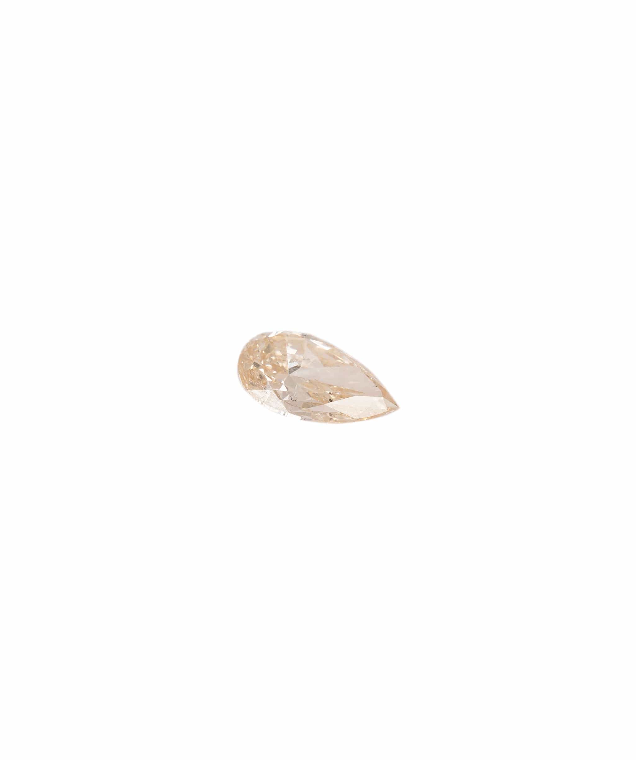 Luxury Promise Fancy Champagne 0.82crt Pear Diamond ANL0054