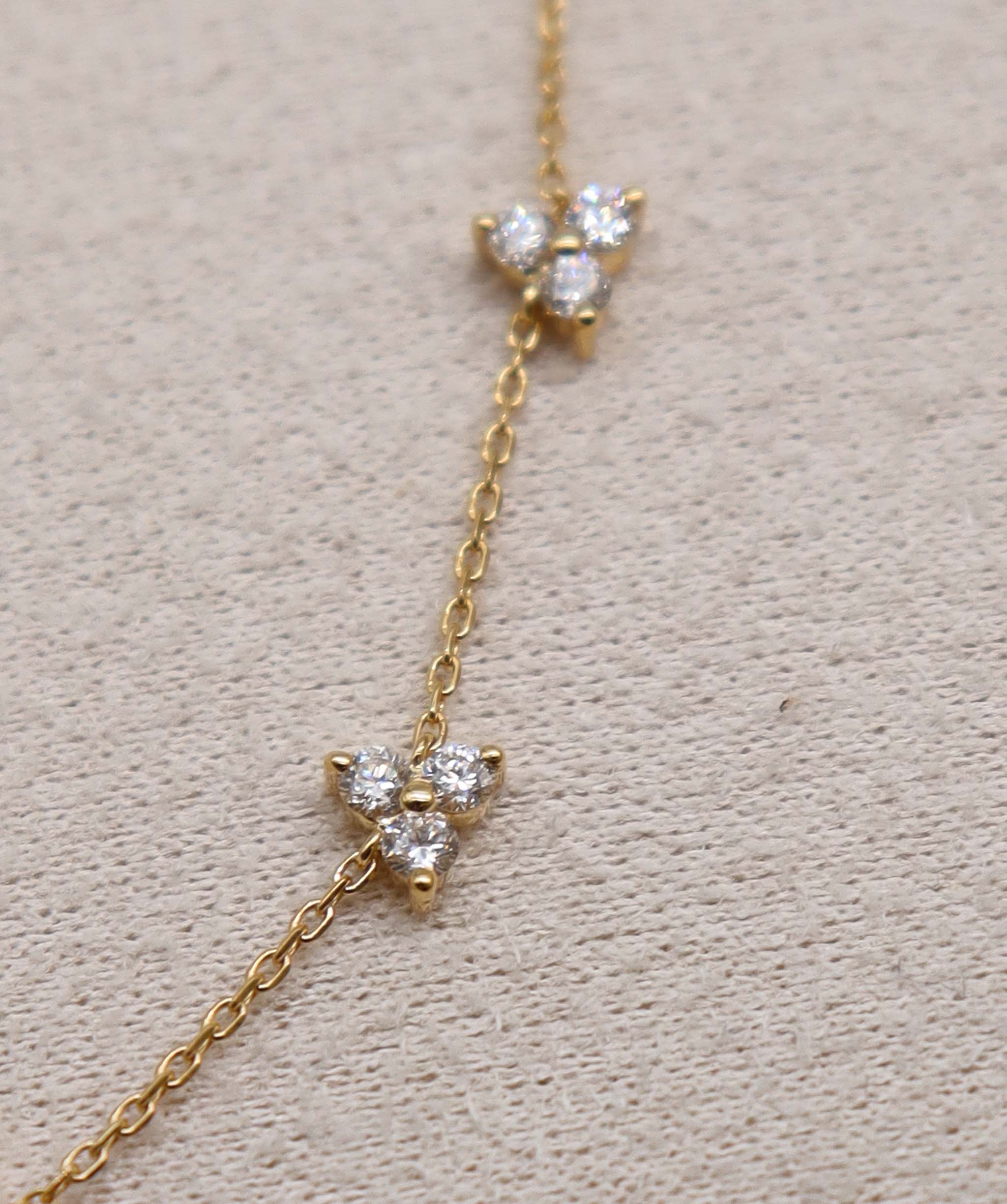 Luxury Promise Floral Chain Bracelet Constelation Britney 18k Gold ASC6880