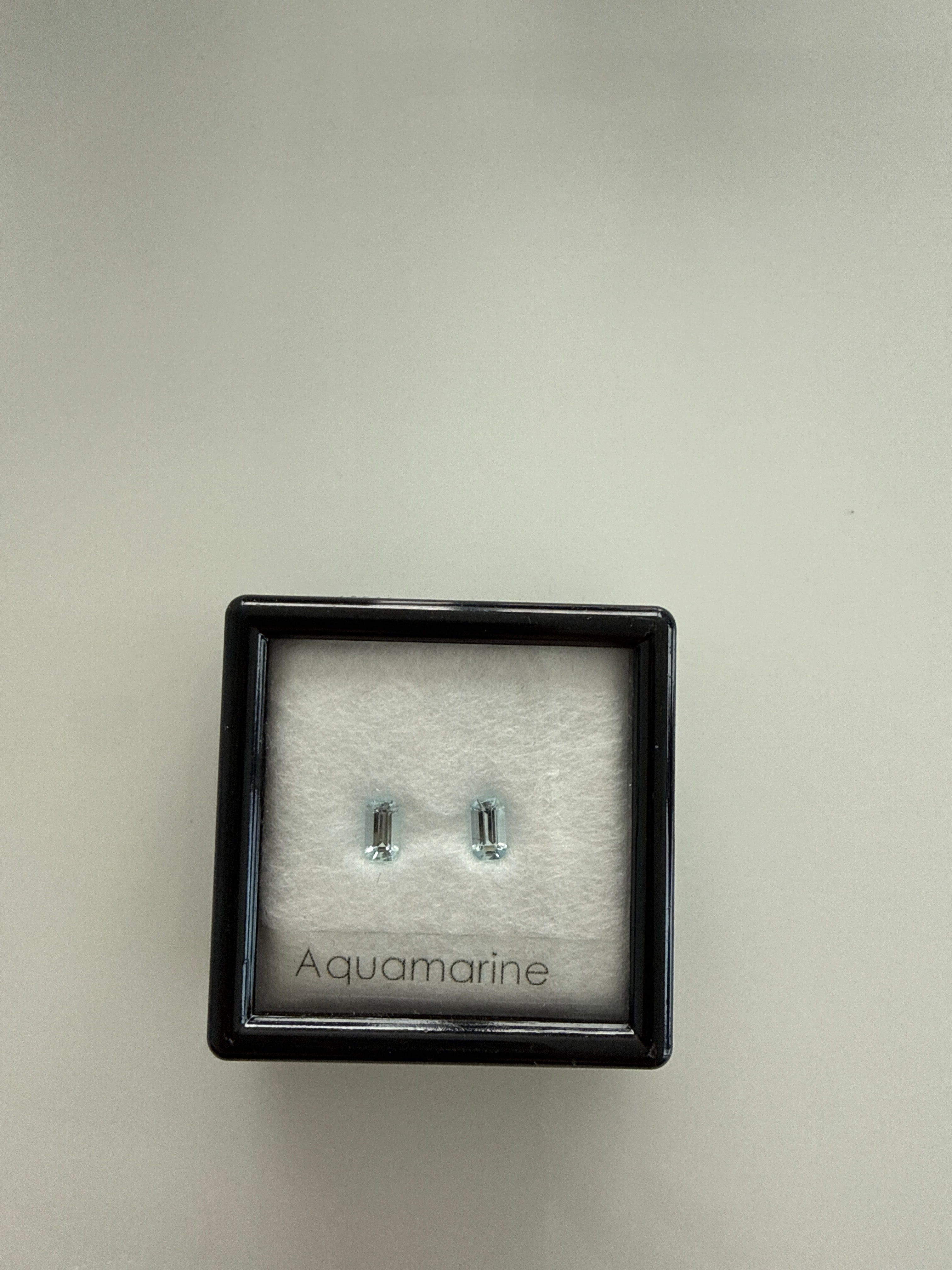 Luxury Promise G00656 Aquamarine 0.58ct Cushion Pair DXBCD0782