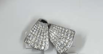 Luxury Promise Giorgio Visconti Pavé Diamond Fan Earrings in 18K / 13.2g, D2.31ct 054533 JJC0264