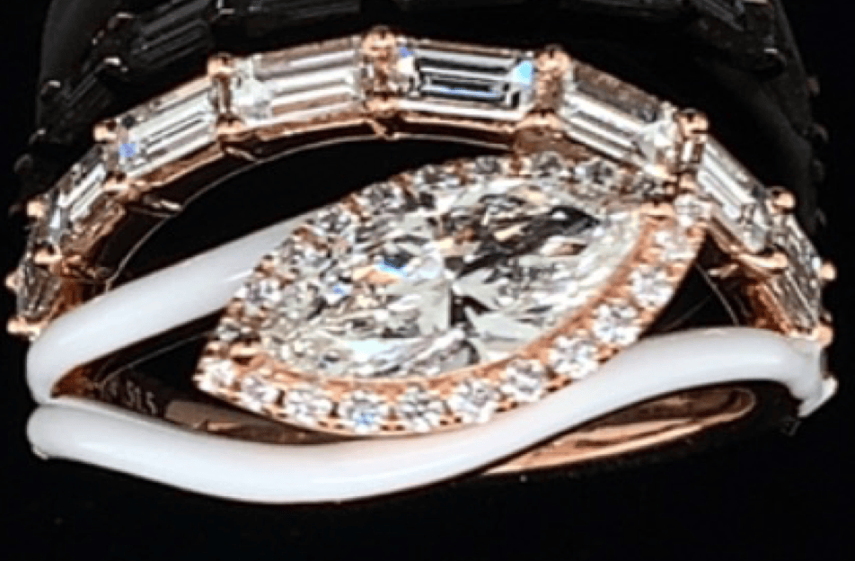 Luxury Promise Gold and Diamond RingSize: EU-52 5.81g (Gold: 5.49g, Dia: 1.6ct) R-AB25K