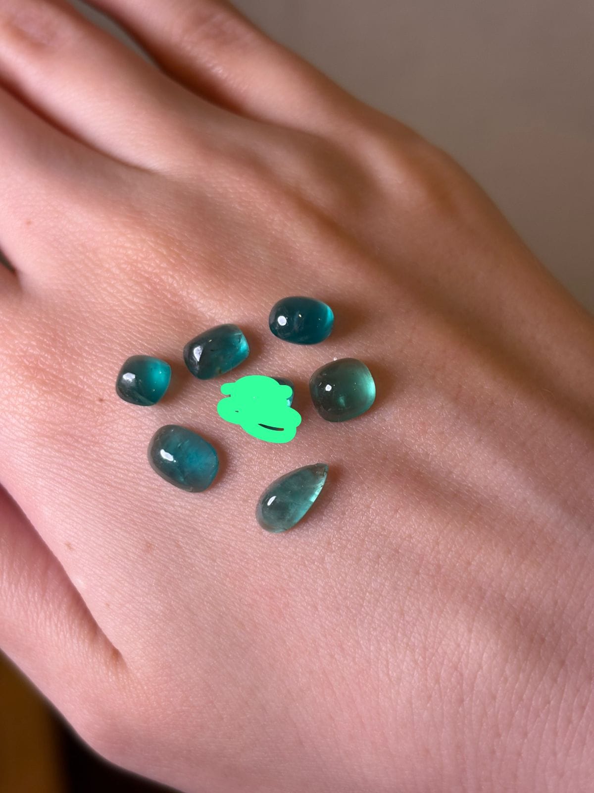 Luxury Promise Green Hauyne Small (price per stone) DXBCS4623